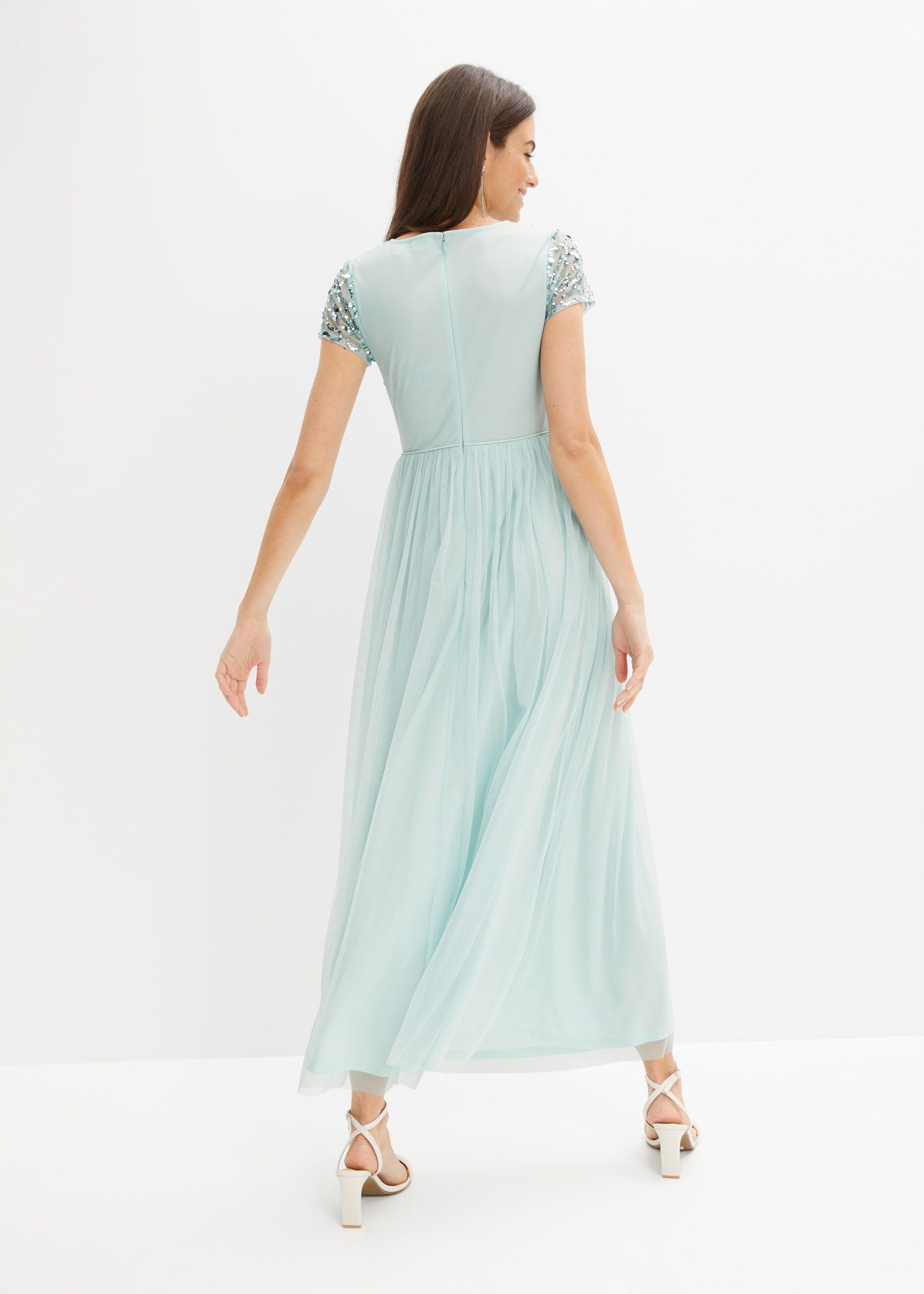 bonprix Maxikleid für festliche Anlässe, aus Polyester, ausgestellte Passform