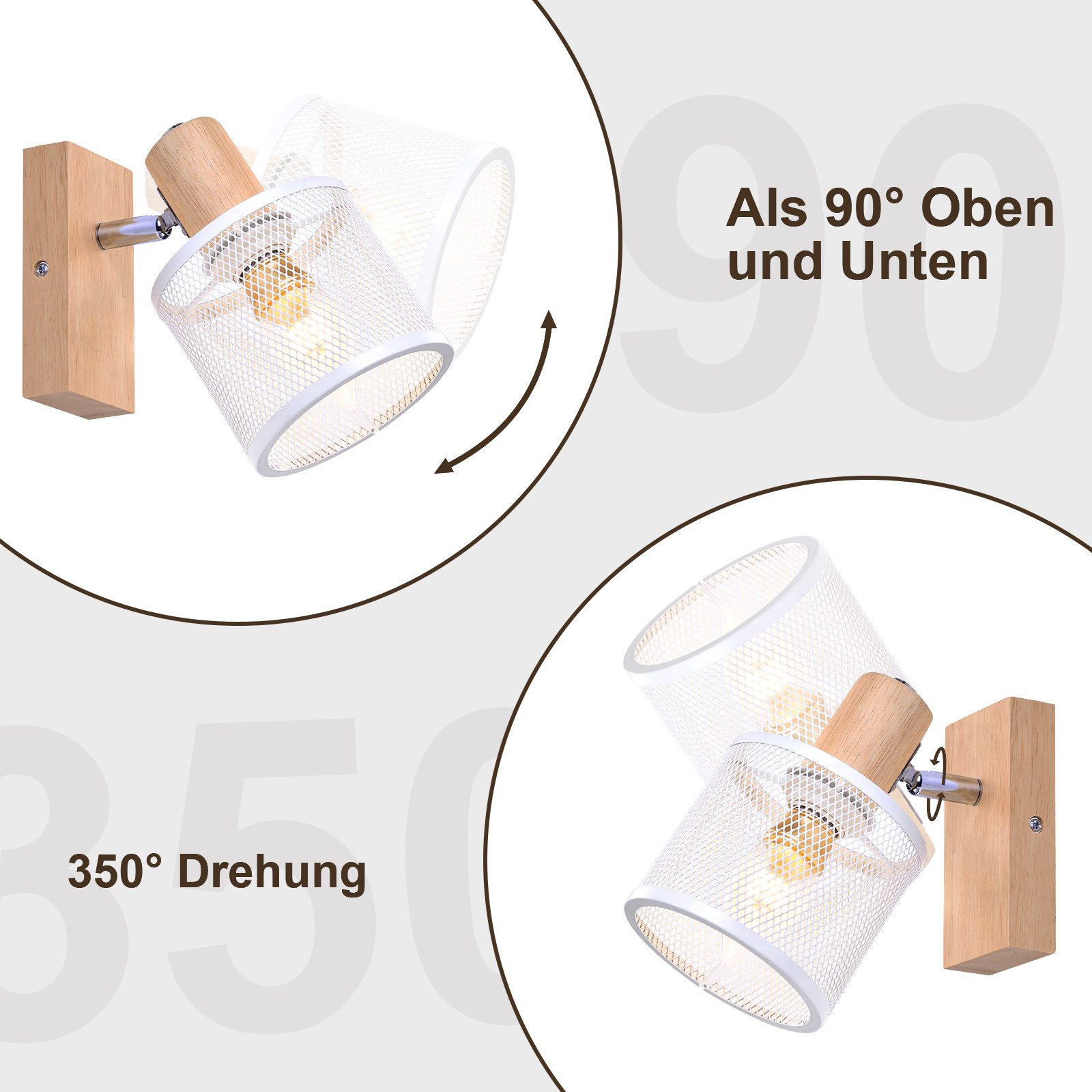 ZMH Deckenstrahler 1 Flammig Deckenleuchte Schwenkbar günstig online kaufen