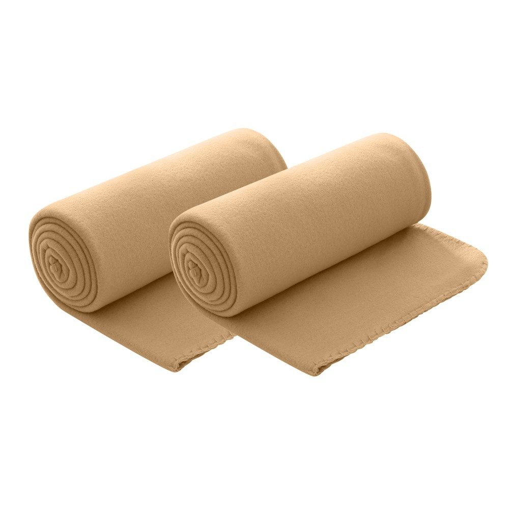 Wohndecke Polar-Fleece, wometo, OEKO-TEX®, 2 Fleecedecken mit Kettel-Rand & Anti-Pilling