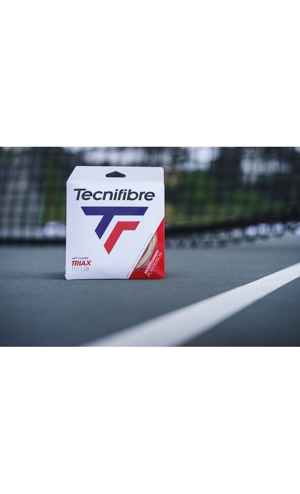 Tecnifibre Tennissaite Triax (Spielgefühl+Armschonung) natur 12m Set, Saitendicke: 1.38