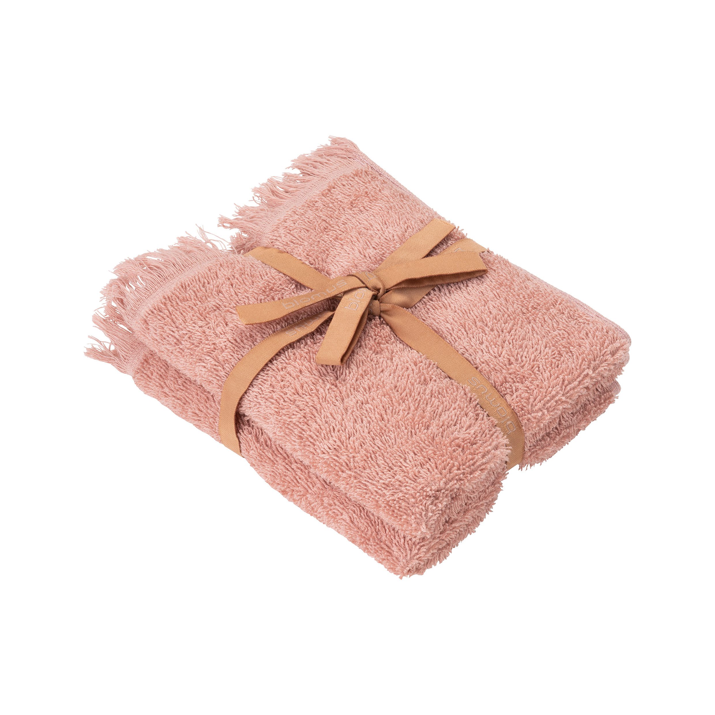 blomus Gästehandtücher -FRINO- 2er Set Luxuriöse Gästehandtücher mit Fransen-Design, (Set, 2-St), Luxuriös, Baumwolle, Fransen-Design, Pflegeleicht, 60 °C waschbar