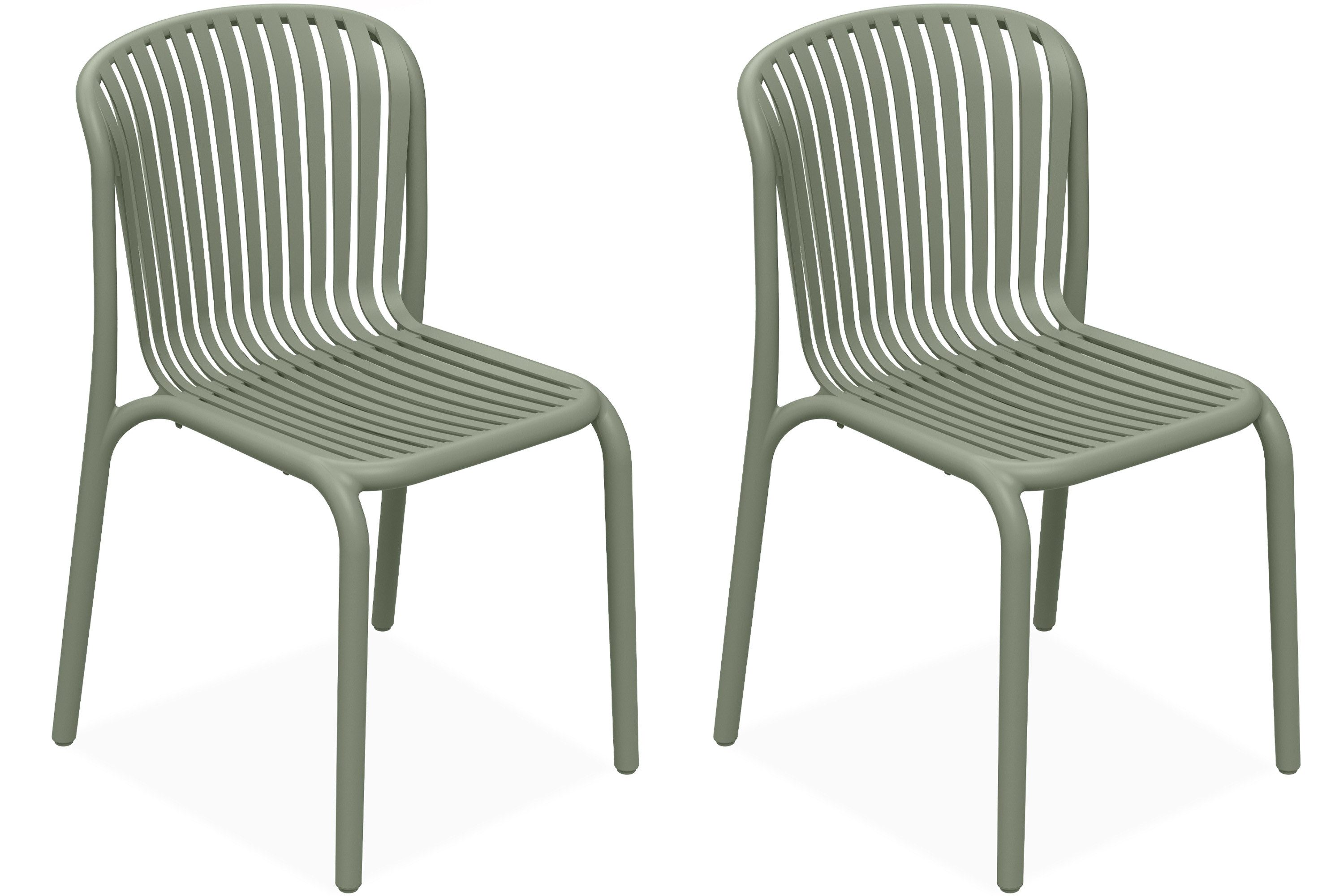 KONSIMO® Gartenstuhl Gartensessel, Gartenstühle FICCARI, hergestellt in der EU, Modern (aus hochwertigem Kunststoff, Maße: 52x82,5x53 cm, 2 St), 2er Set, erhältlich Stapelbar, witterungsbeständiges Material