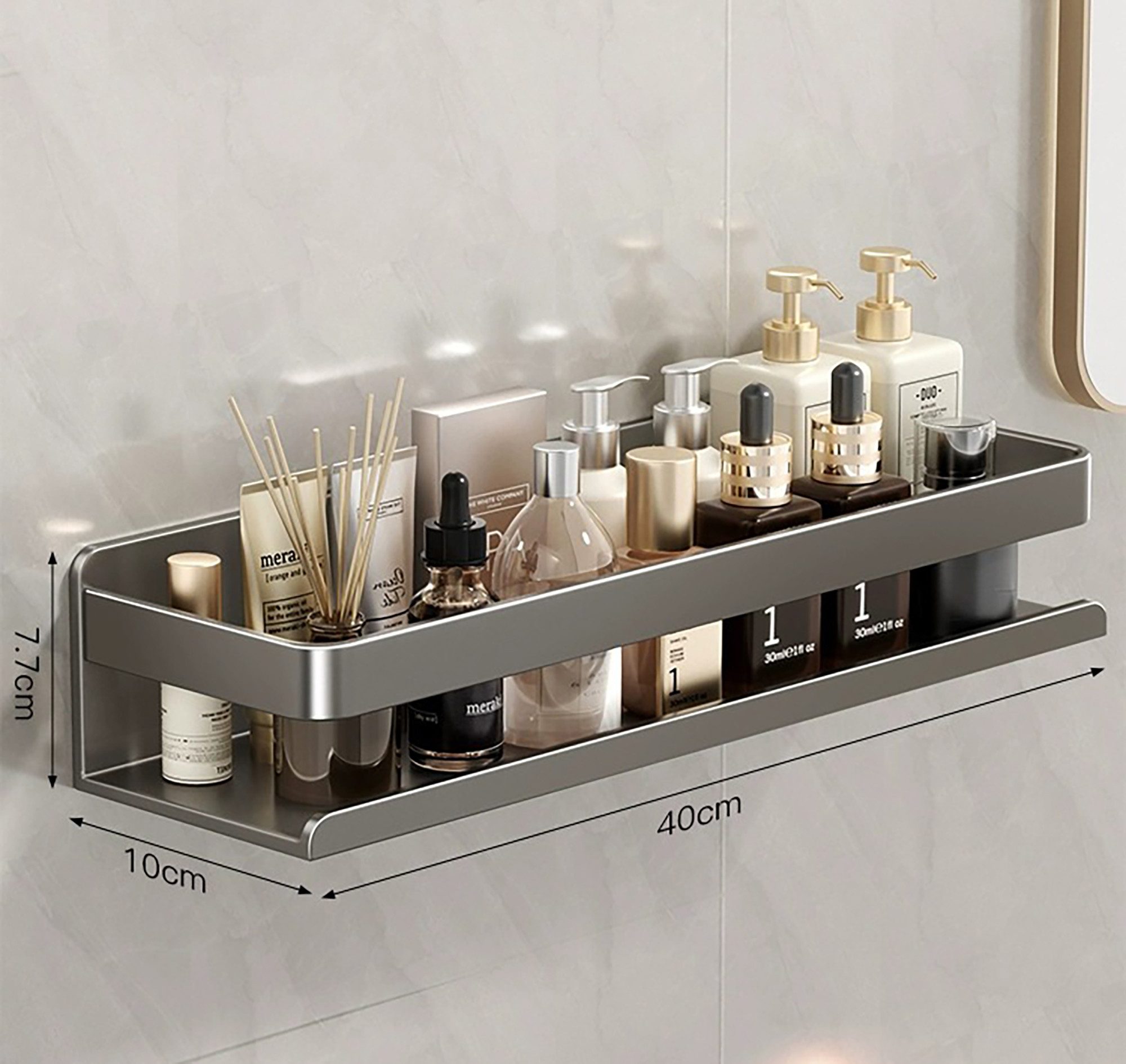 ibettertec Duschablage Edelstahl Eckregal ohne Bohren,in Größen 30/40/50 cm günstig online kaufen