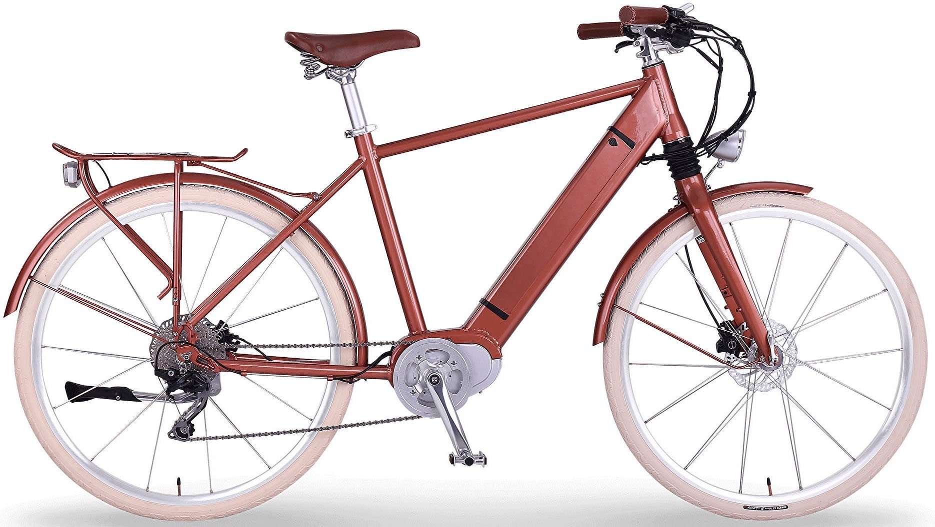 418 Classic Wh eGO Shimano Gang Cäsar Akku 54 Movement Kettenschaltung, Bronze cm E-Bike 10 28", 25 Mittelmotor, Schaltwerk, Herren Deore