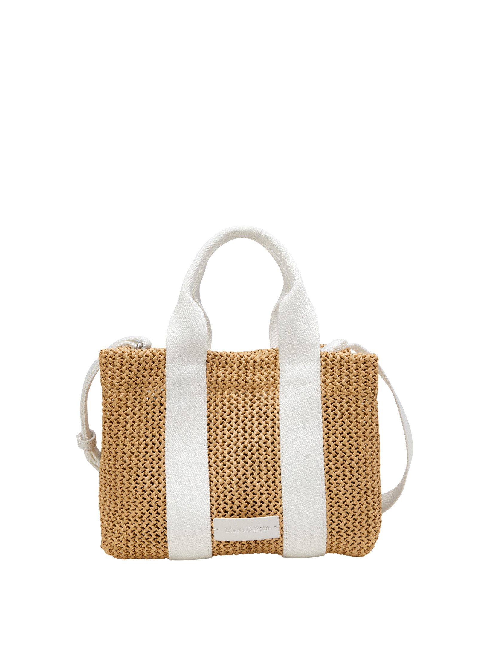 Umhängetasche in Crochet-Raffia-Bast-Optik