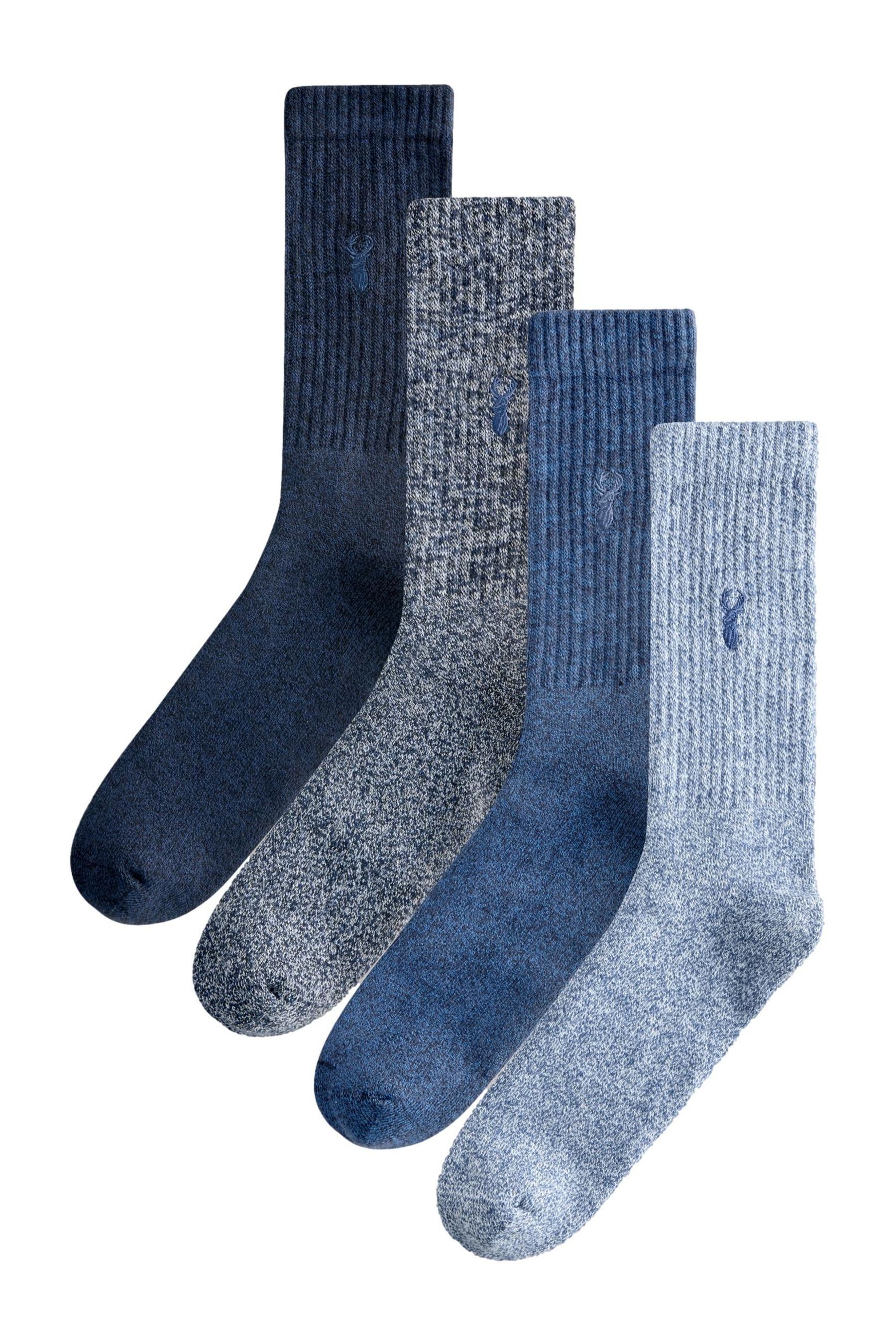 Next Basicsocken Dicke Socken mit Hirsch-Stickerei, 4er-Pack (4-Paar)