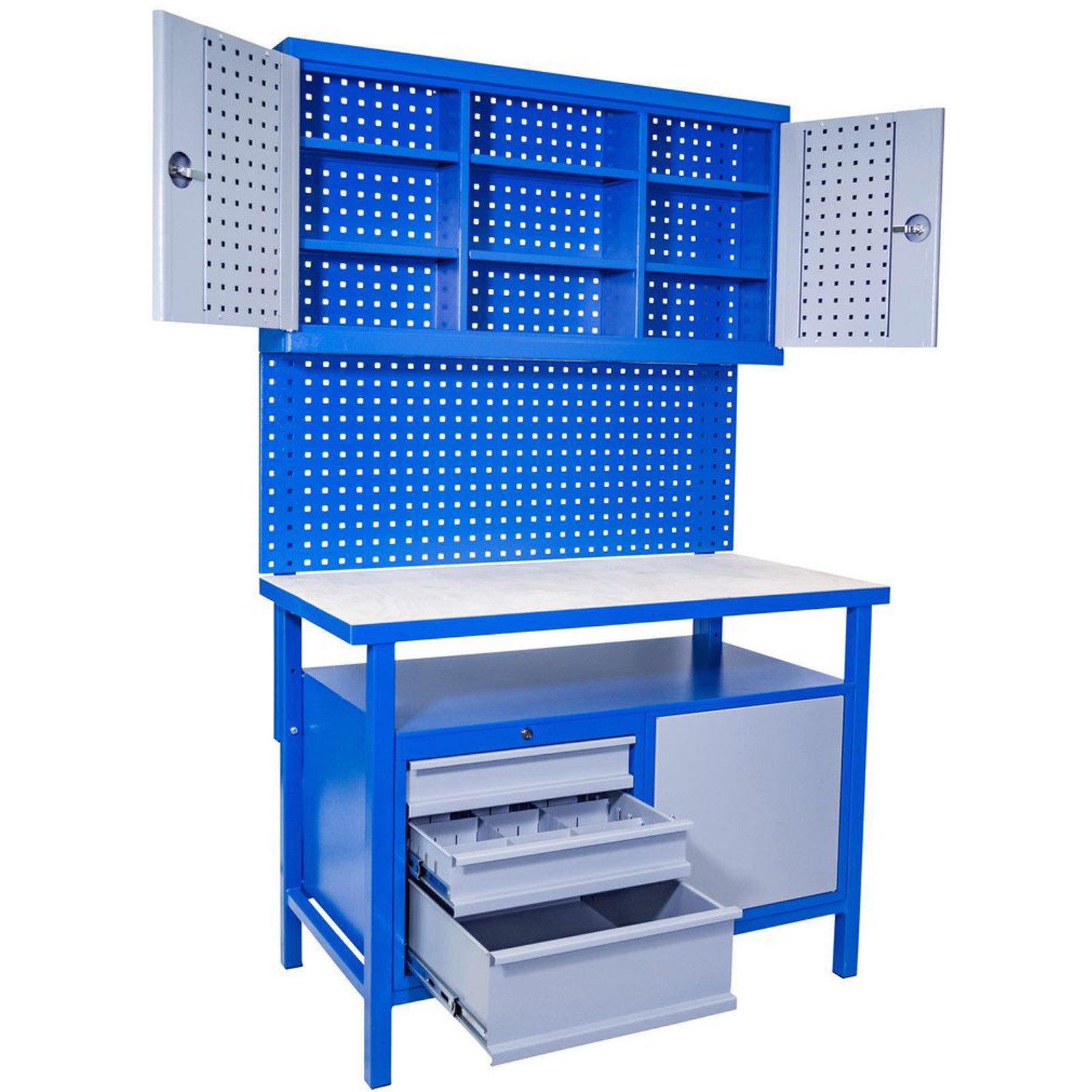 Güde Werkbank Güde Werkbank Set 730 Werkstattwand 3tlg Werkstatteinrichtung 730, (set, 3-tlg), hochwertiger Stahl