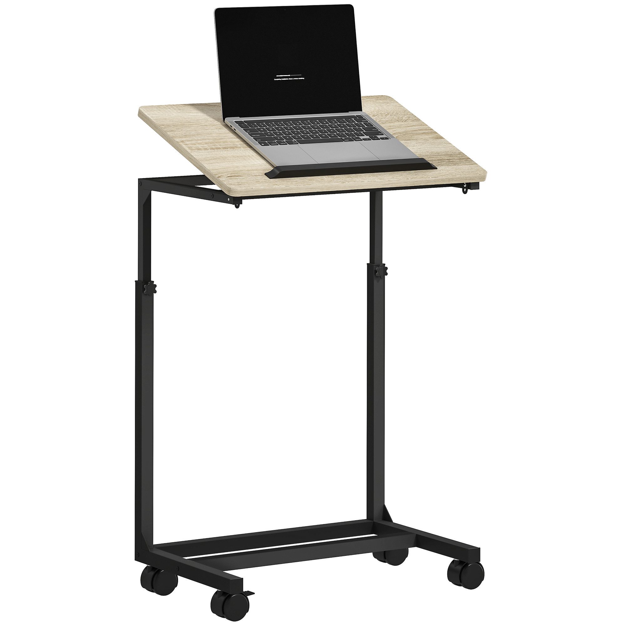 HOMCOM Beistelltisch C-förmiger Sofatisch (höhenverstellbarer Überbetttisch günstig online kaufen