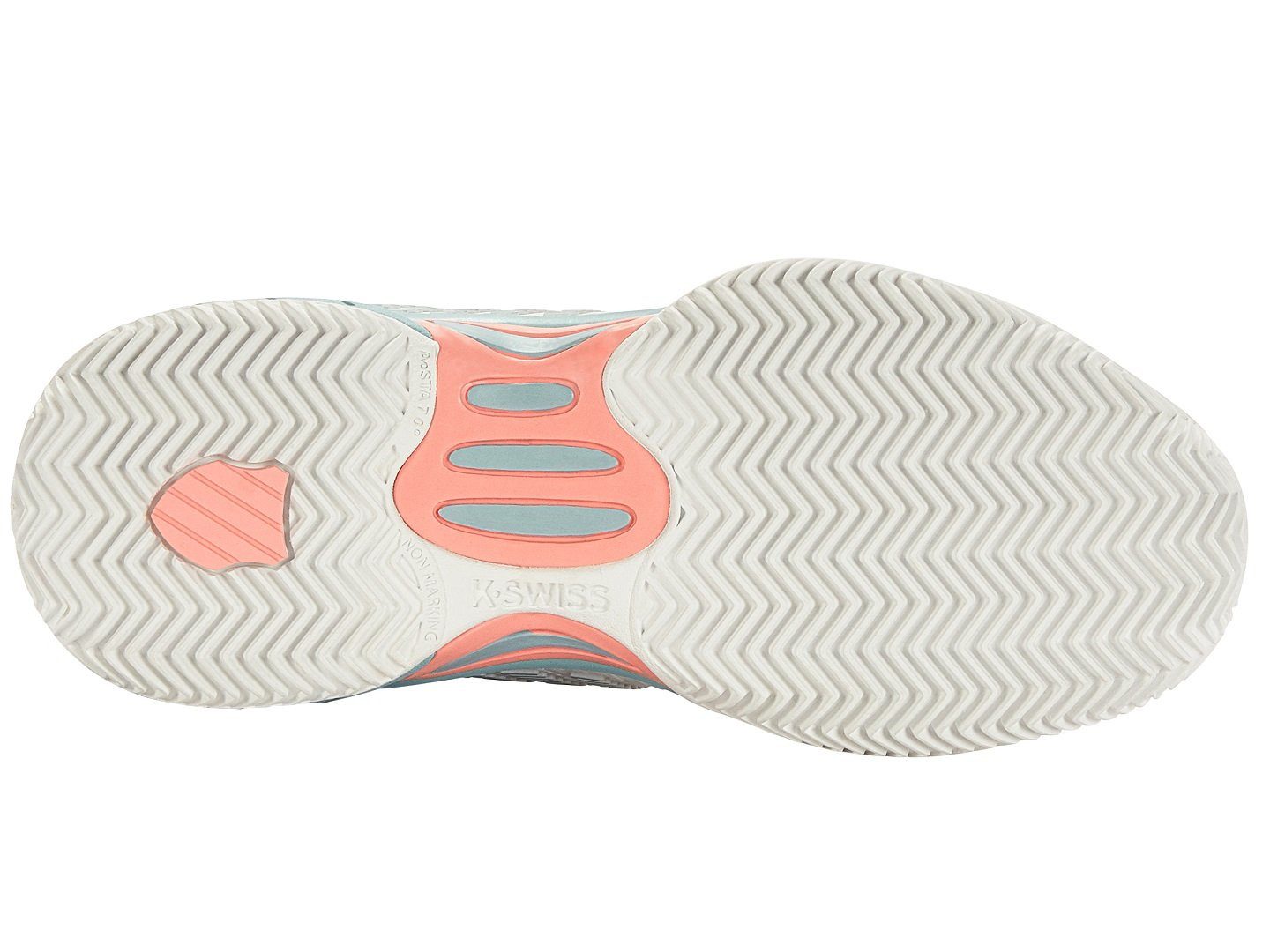 K-Swiss Performance Hypercourt Express 2 Clay/Sandplatz weiss/aquablau Kinder Tennisschuh