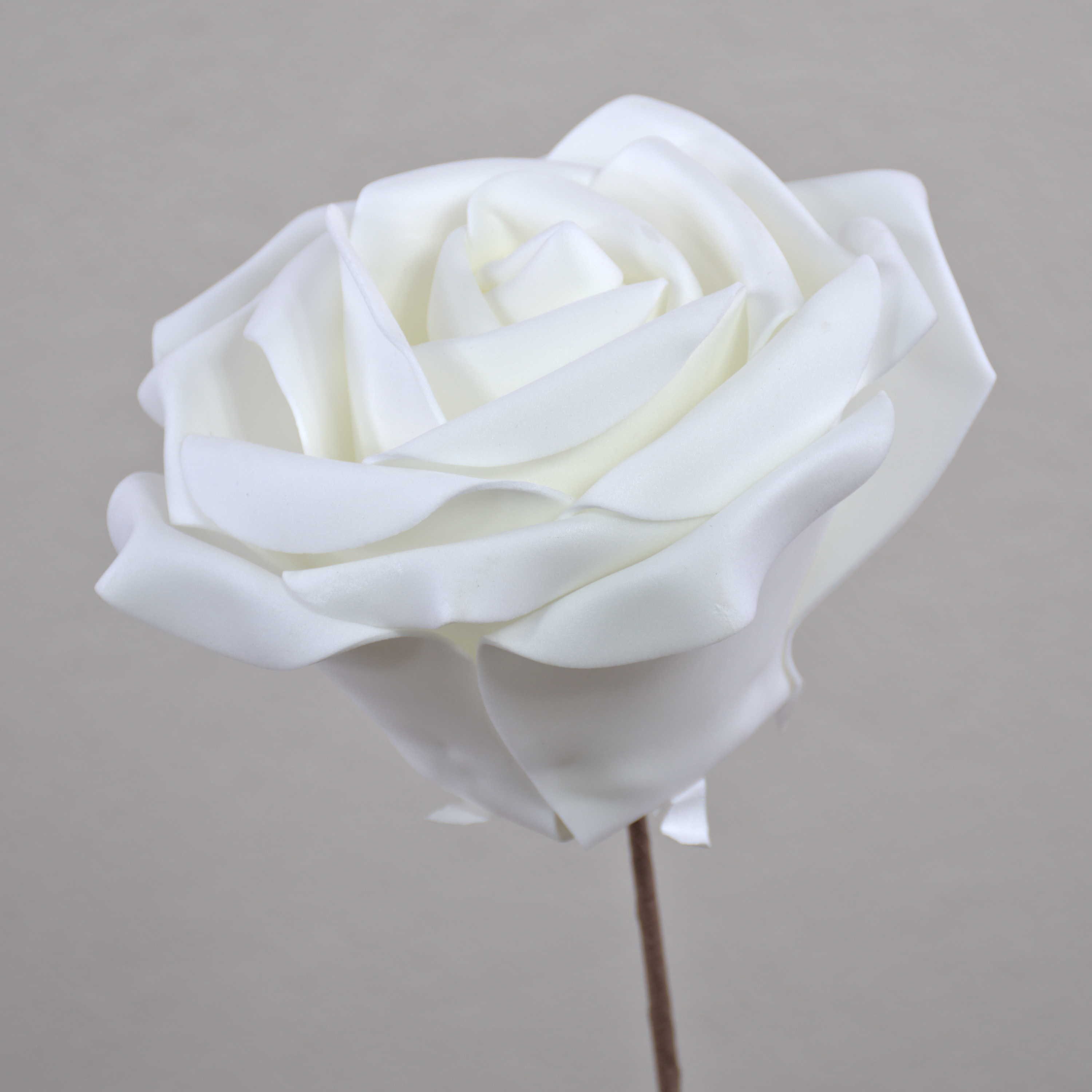 Kunstblume Deko Rose Regine, weiß, 30cm, Ø16cm Rose, artplants, Höhe 30.0 cm