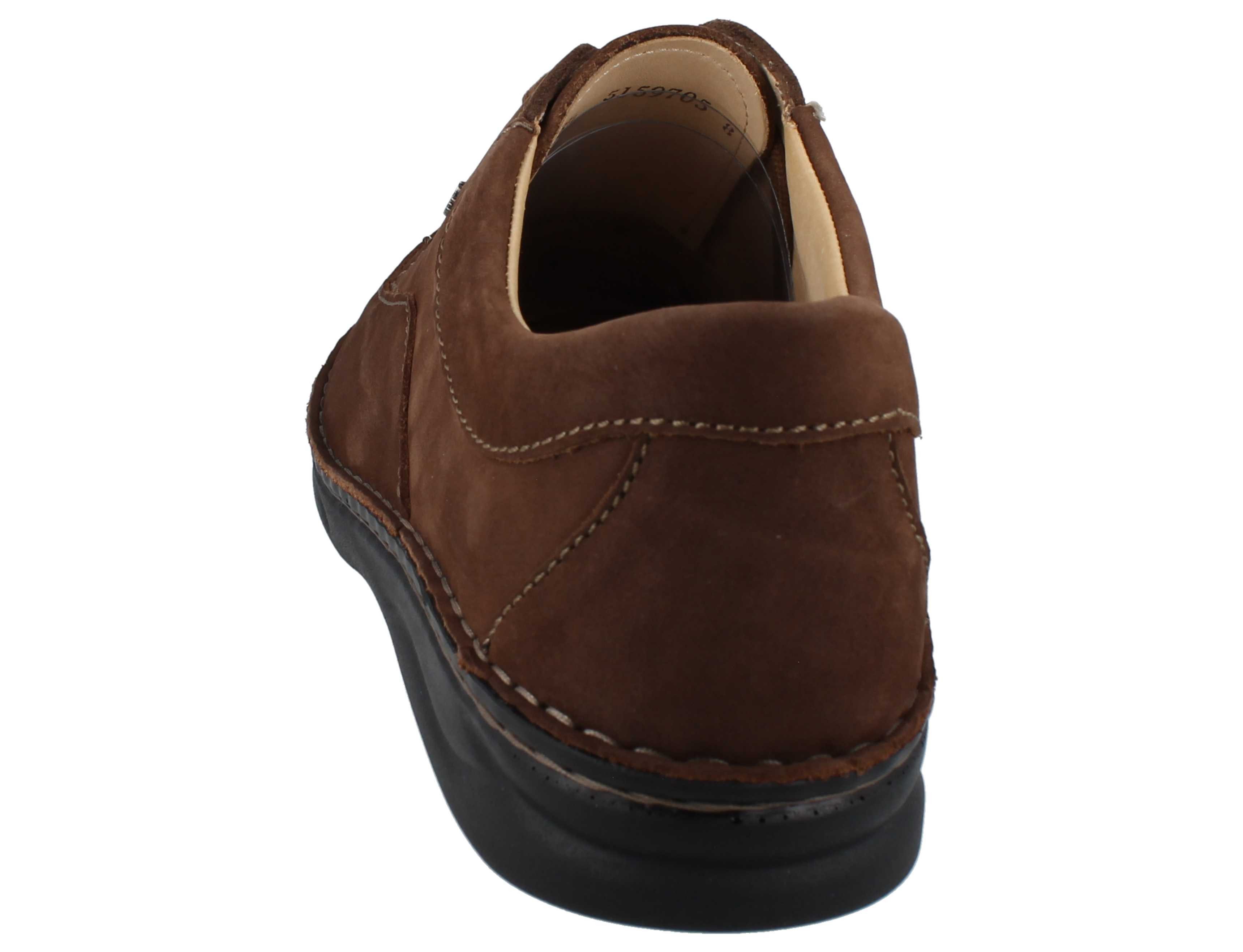Finn Comfort FINN COMFORT Bagan Herren Schnürhalbschuhe braun Nubukleder - Größe: Schnürschuh