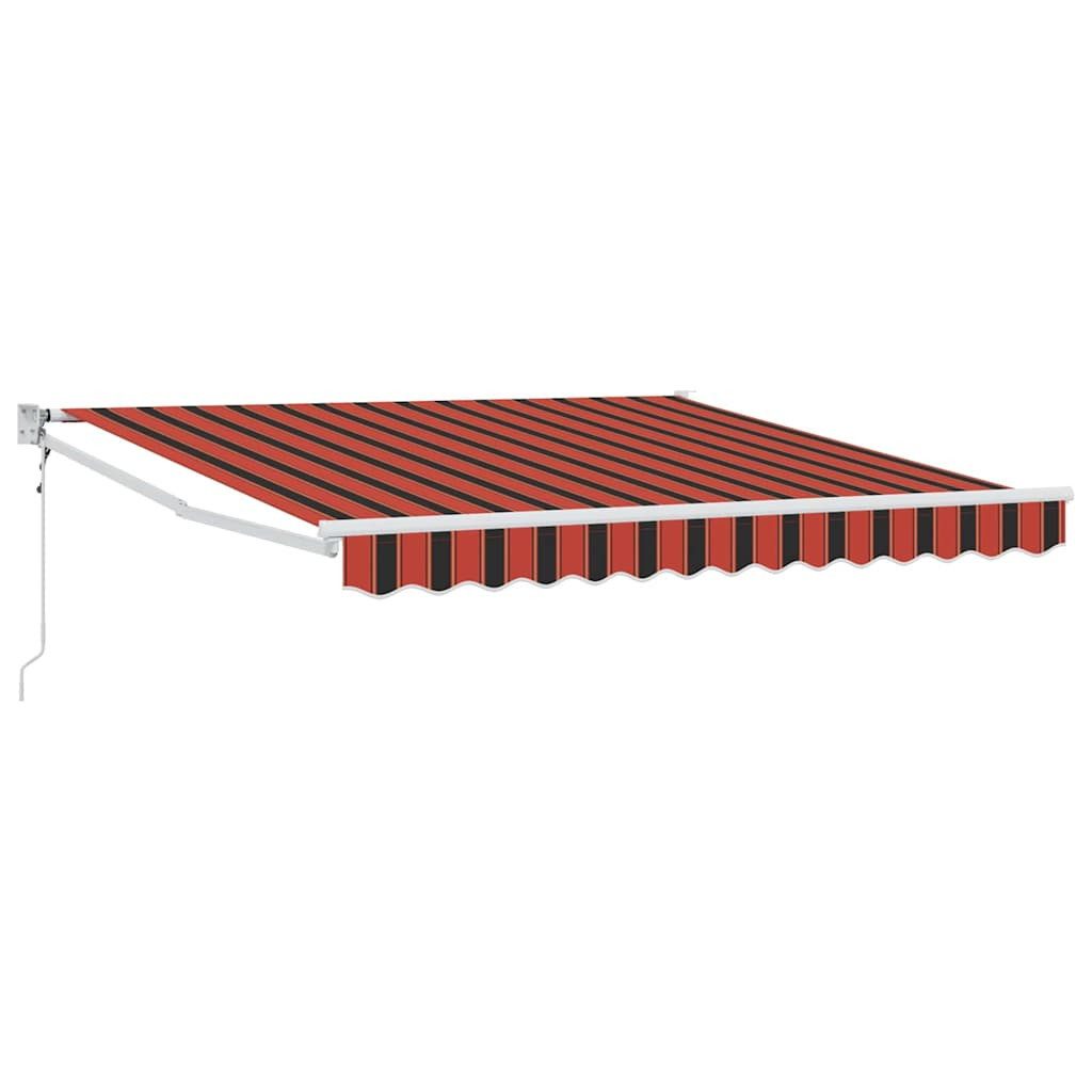 vidaXL Markise Ausziehbare Markise Orange und Braun 350 x 250 x 165 cm (1-St)