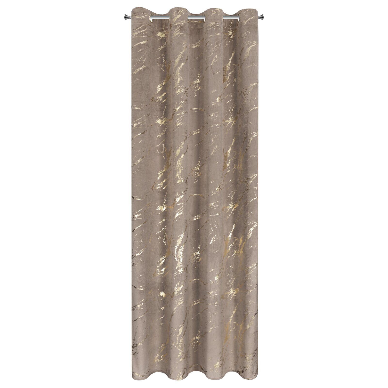 Eurofirany Vorhang Elegante, blickdichte Vorhänge aus Samt mit Glanzdruck, günstig online kaufen
