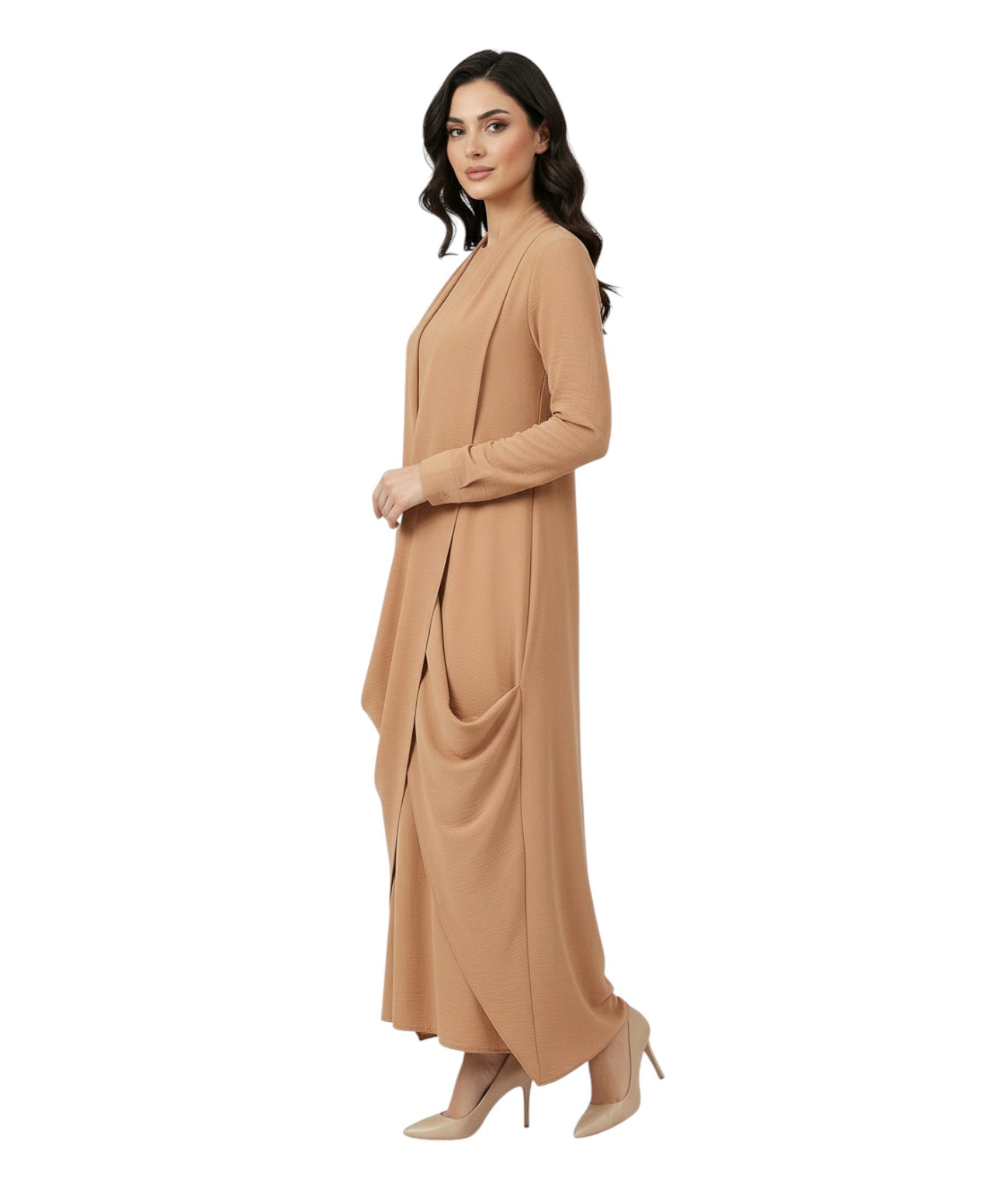 fashionshowcase Tunikakleid Damen Kleid aus Aerobin - Sommerkleid leichter, lockerer und luftiger Stoff