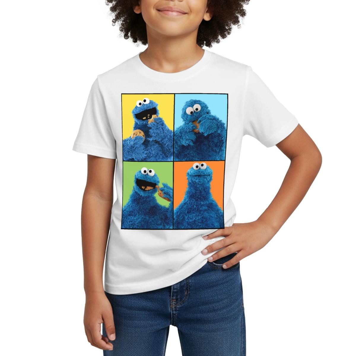 T-Shirt Sesamstraße Krümelmonster Posen Kinder T-Shirt