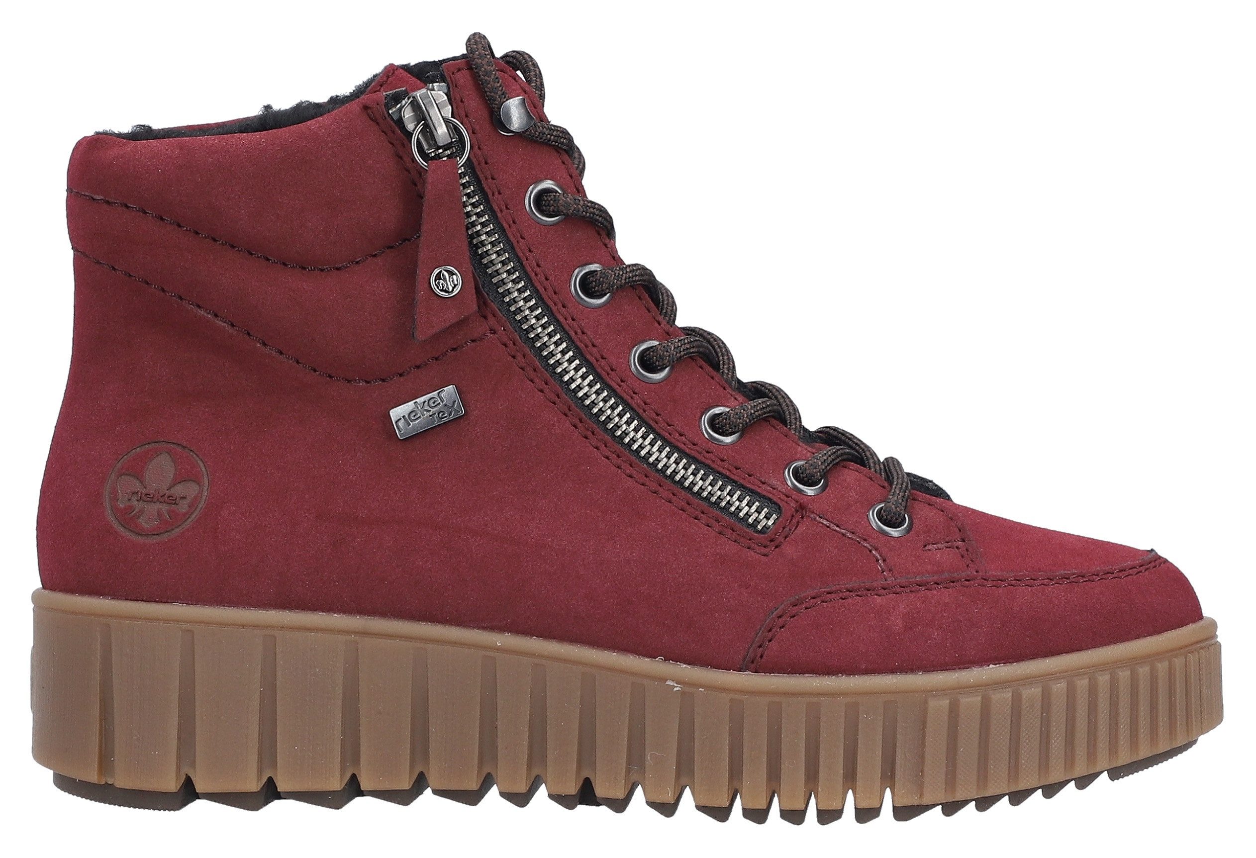 Rieker Winterboots Plateaustiefelette, Schnürboots mit Warmfutter und TEX-Ausstattung