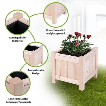 empasa Hochbeet BLOOM S, Pflanzkasten blumenkasten balkon hochbeet pflanzkübel holz