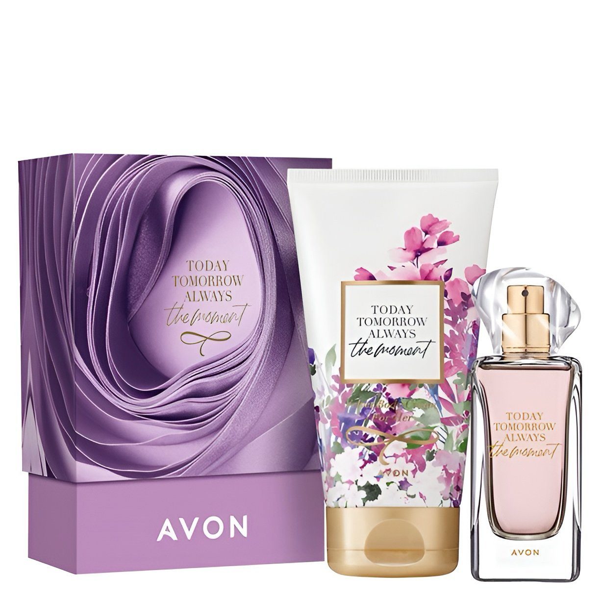 AVON Cosmetics Pflege-Geschenkset TTA THE MOMENT Eau de Parfum Spray 50 ml, Körpercreme 150 ml für Sie Körpercreme, Duftkomposition, Romantik, Neroli, Magnolien, Amber, Hautpflege, Today Tomorrow Always Serie, Luxusduf Set, 2-tlg., Hautpflege, Today Tomorrow Always Serie, Luxusduft