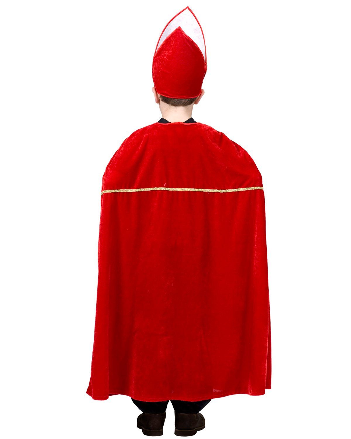 Funny Fashion Kostüm Sankt Nikolaus Bischof Kostüm Kinder 2-tlg., Rot