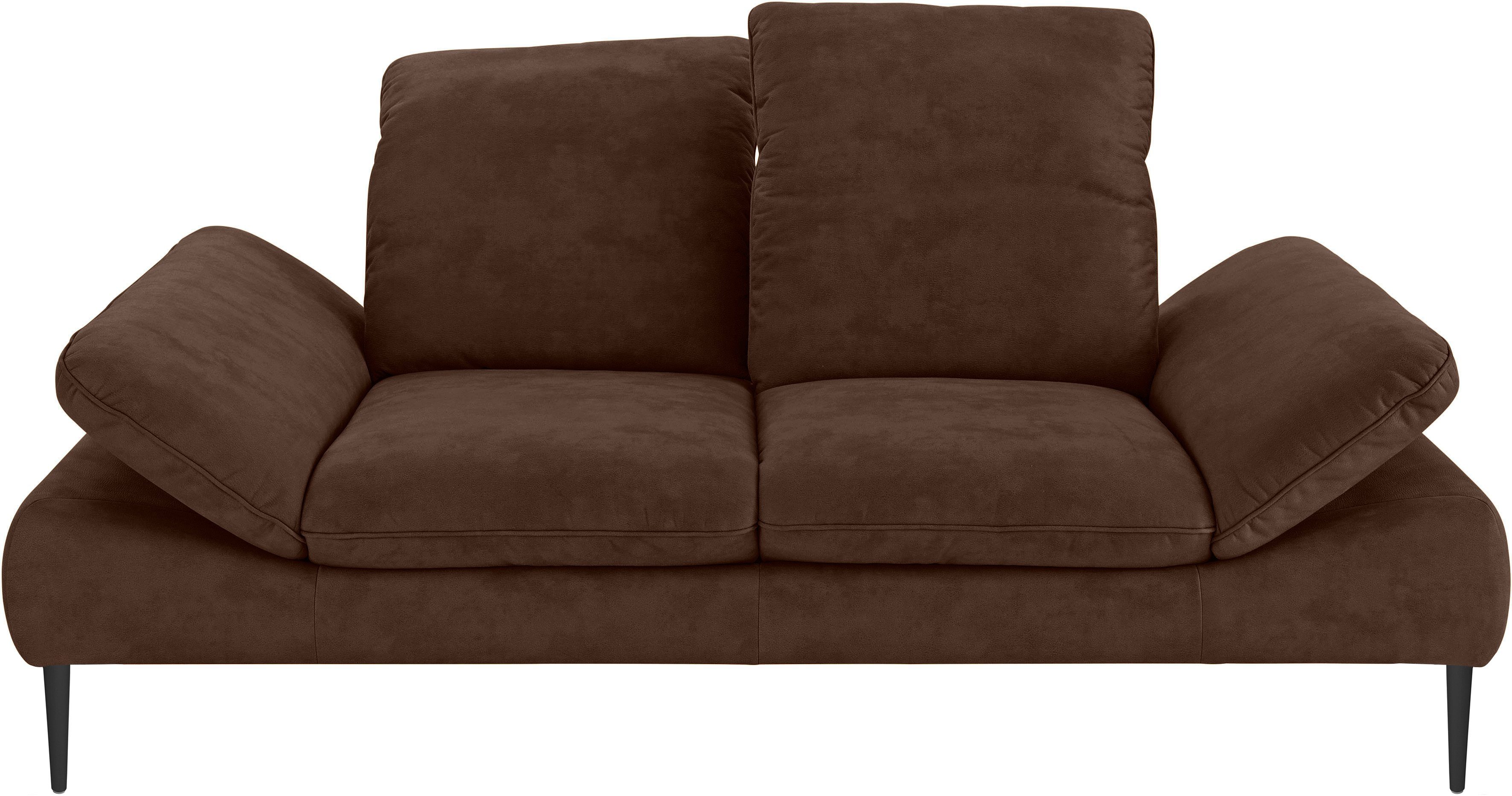 W.SCHILLIG 2-Sitzer enjoy&MORE, Breite schwarz pulverbeschichtet, 202 Füße Sitztiefenverstellung, cm