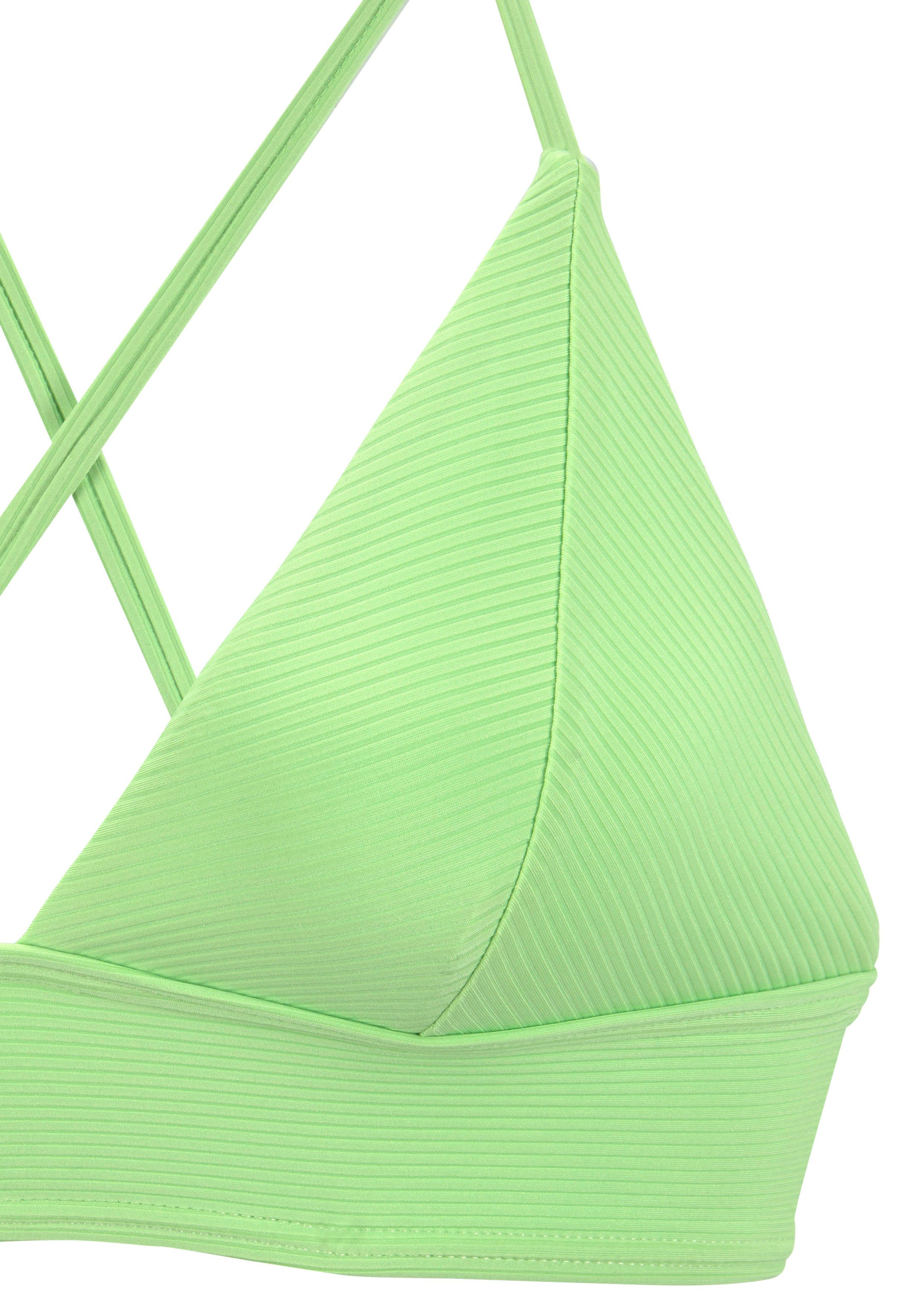Venice Beach Triangel-Bikini-Top Lucky, aus gerippter Strukturware