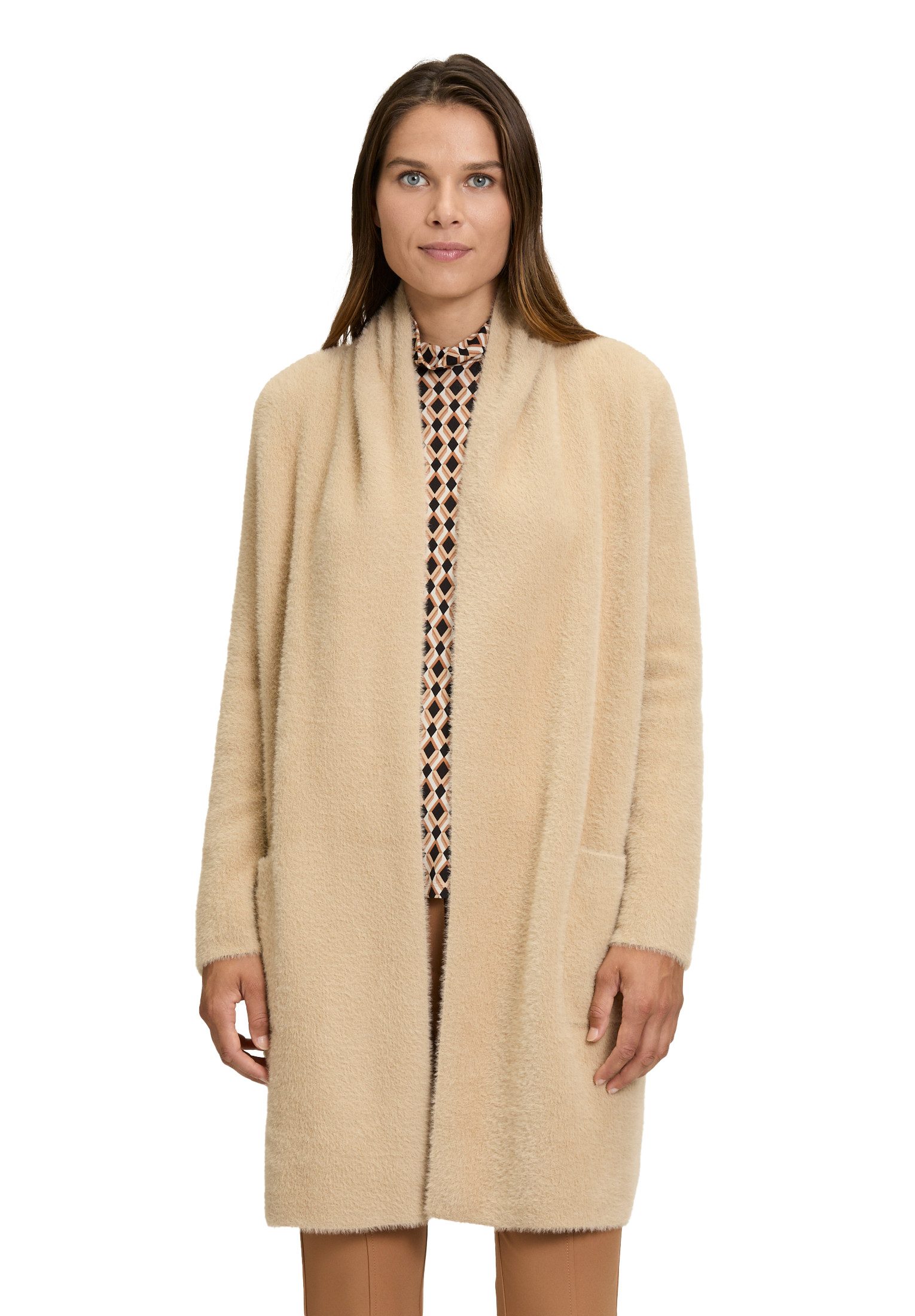 Strickjacke Betty Barclay Damen Strickmantel mit Kragen