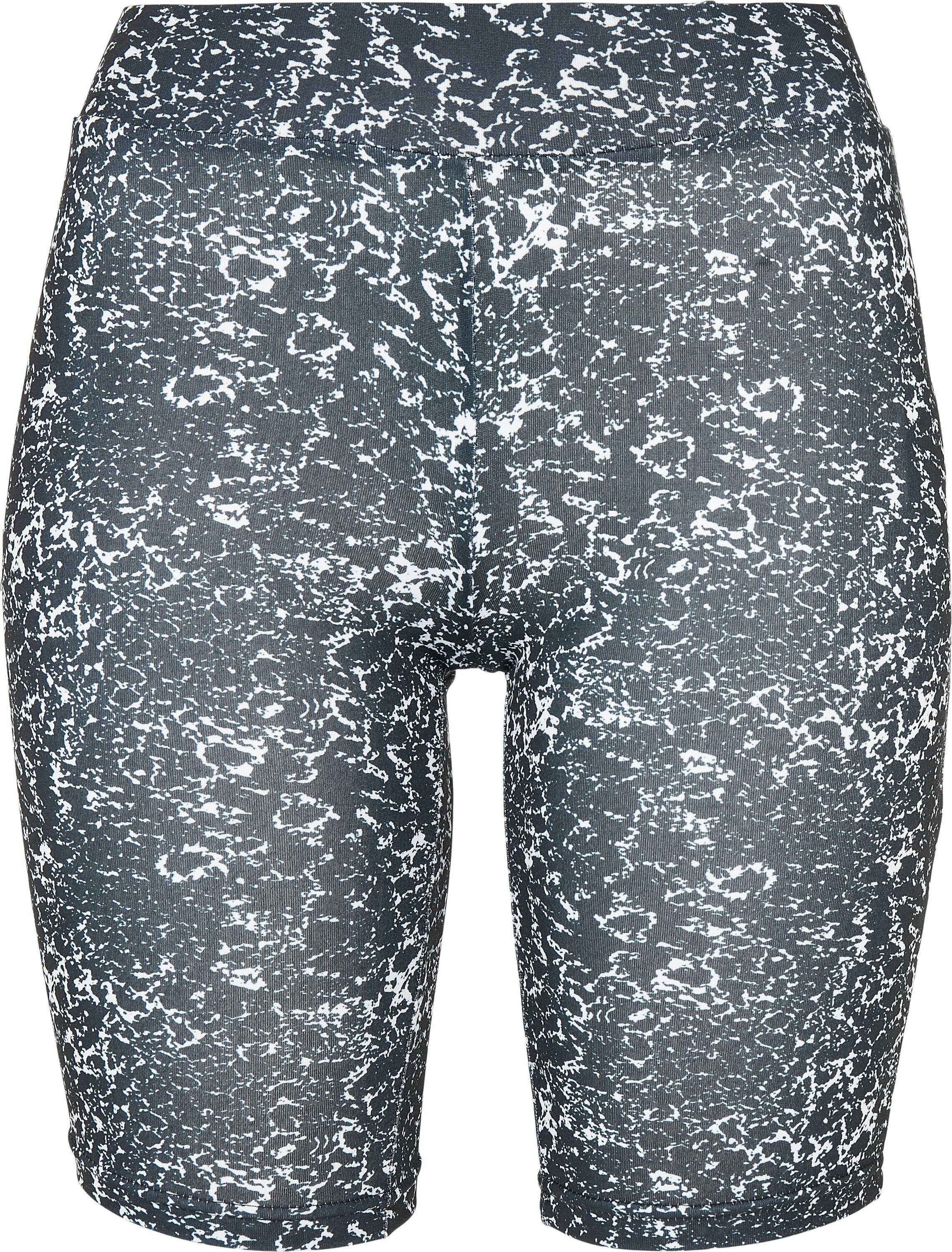 Stoffhose black-white URBAN Ladies Cycle Damen Shorts (1-tlg) CLASSICS AOP