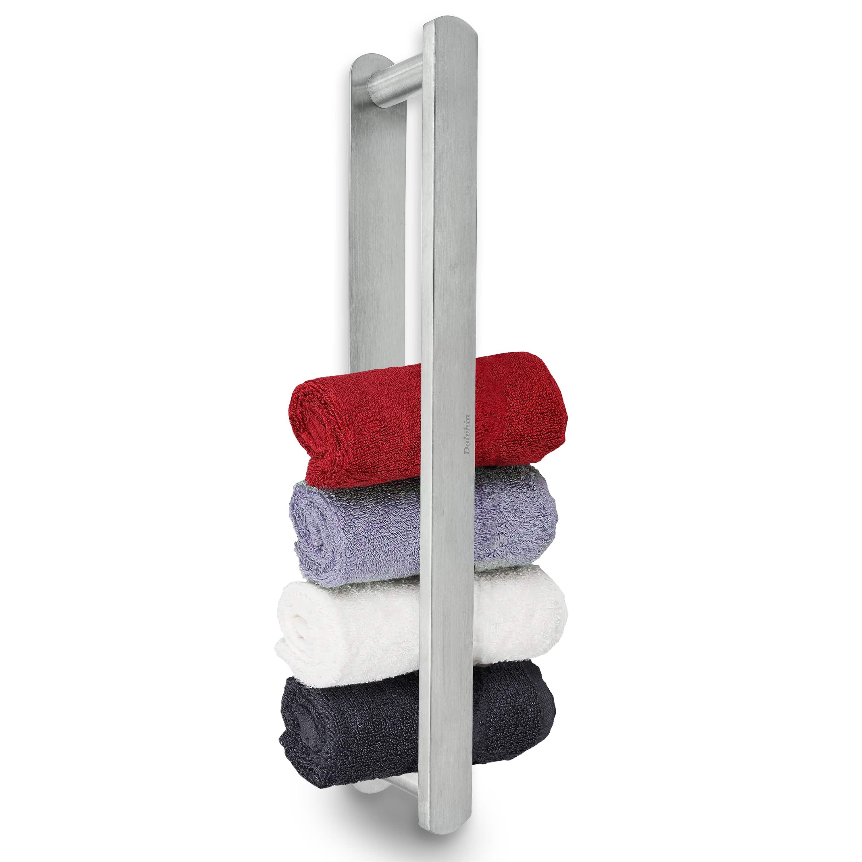 Dolvhin Полотенцесушители ohne Bohren Handtuchstange Edelstahl Gästehandtuchhalter Selbstklebend, zum Kleben inkl. extra starkem 3M Klebestreifen