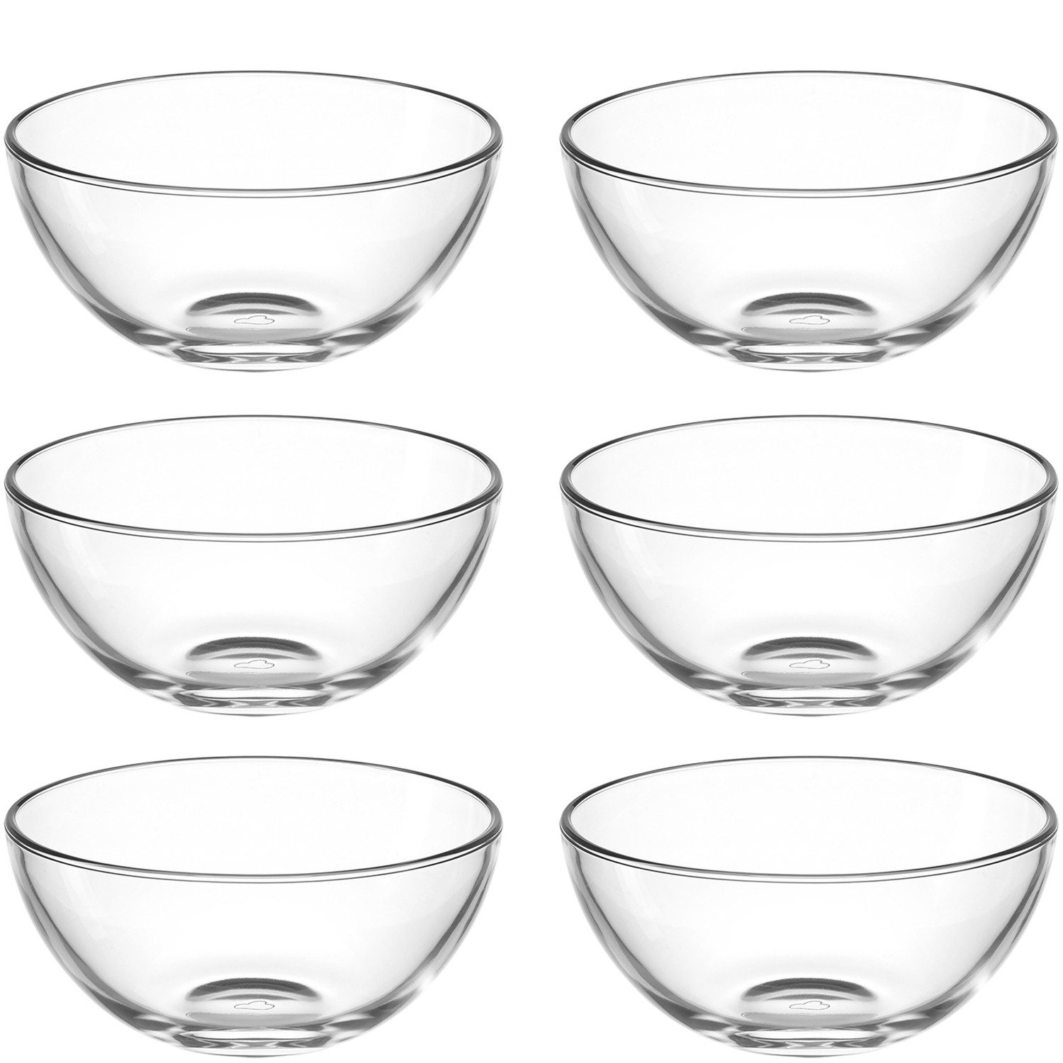 LEONARDO Schale CUCINA, 14 cm, 6er-Set, Glas, (Set, 6-tlg), Spülmaschinengeeignet