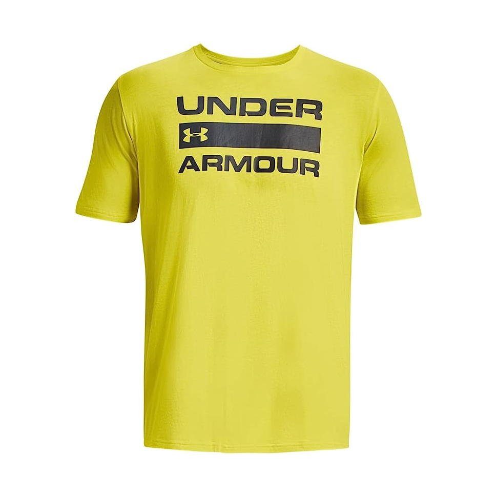 Under Armour® T-Shirt Herren UA Team Issue Wordmark Kurzarm-Oberteil Neongelb
