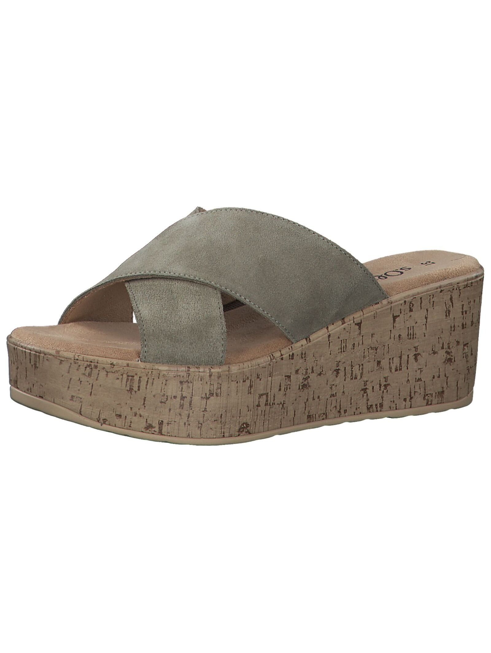 s.Oliver Pantoletten Veloursleder Pantolette günstig online kaufen