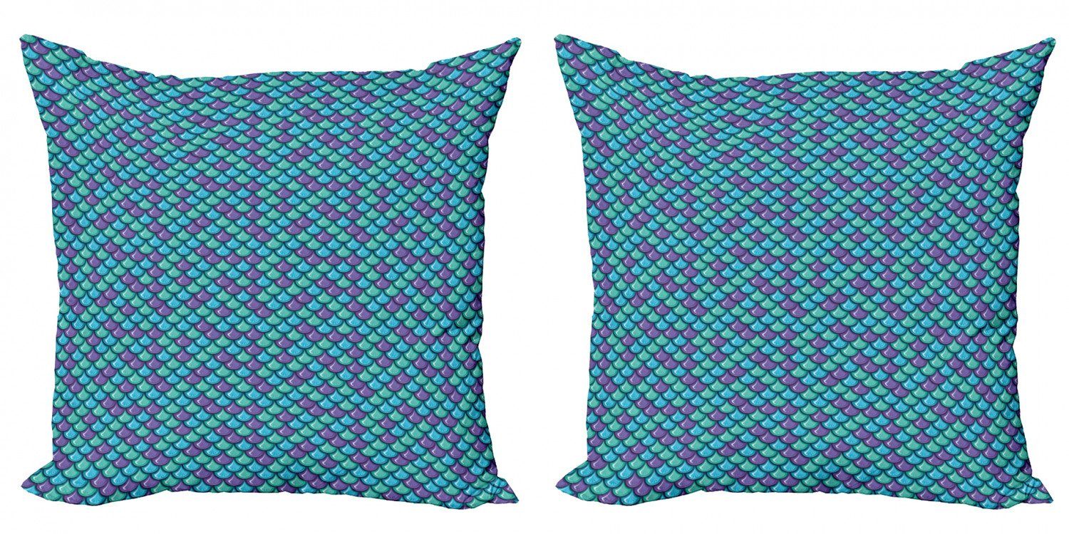 Kissenbezüge Modern Accent Doppelseitiger Digitaldruck, Abakuhaus Aufwändige Stück), Fisch (2 Motiv Drachenschuppenarmschienen