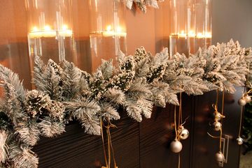 Arnusa Girlanden Schnee Weihnachtsgirlande 270cm Deluxe Girlande Tanne, realistisches Design