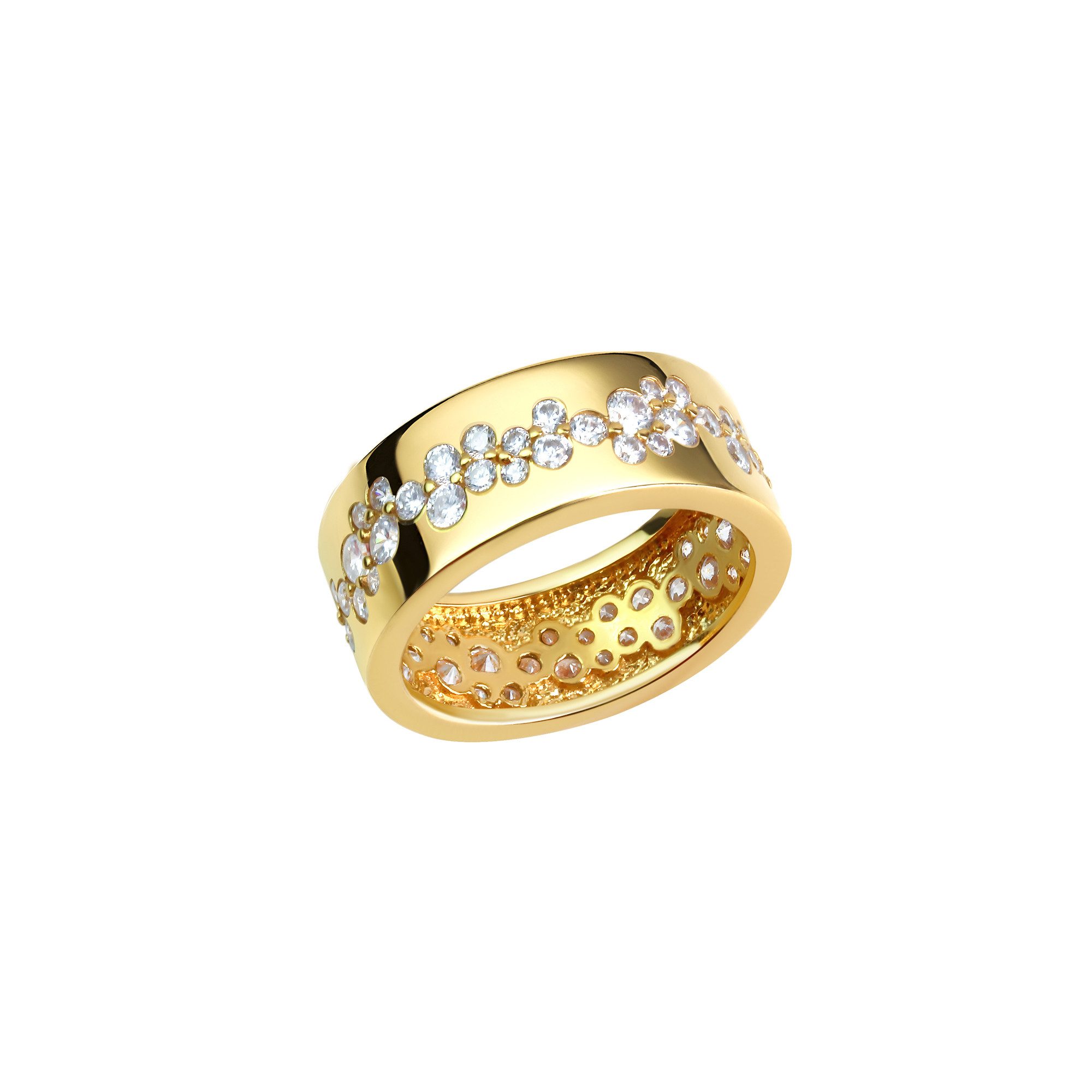 Vivance Fingerring 925/- Sterling Silber vergoldet Zirkonia günstig online kaufen
