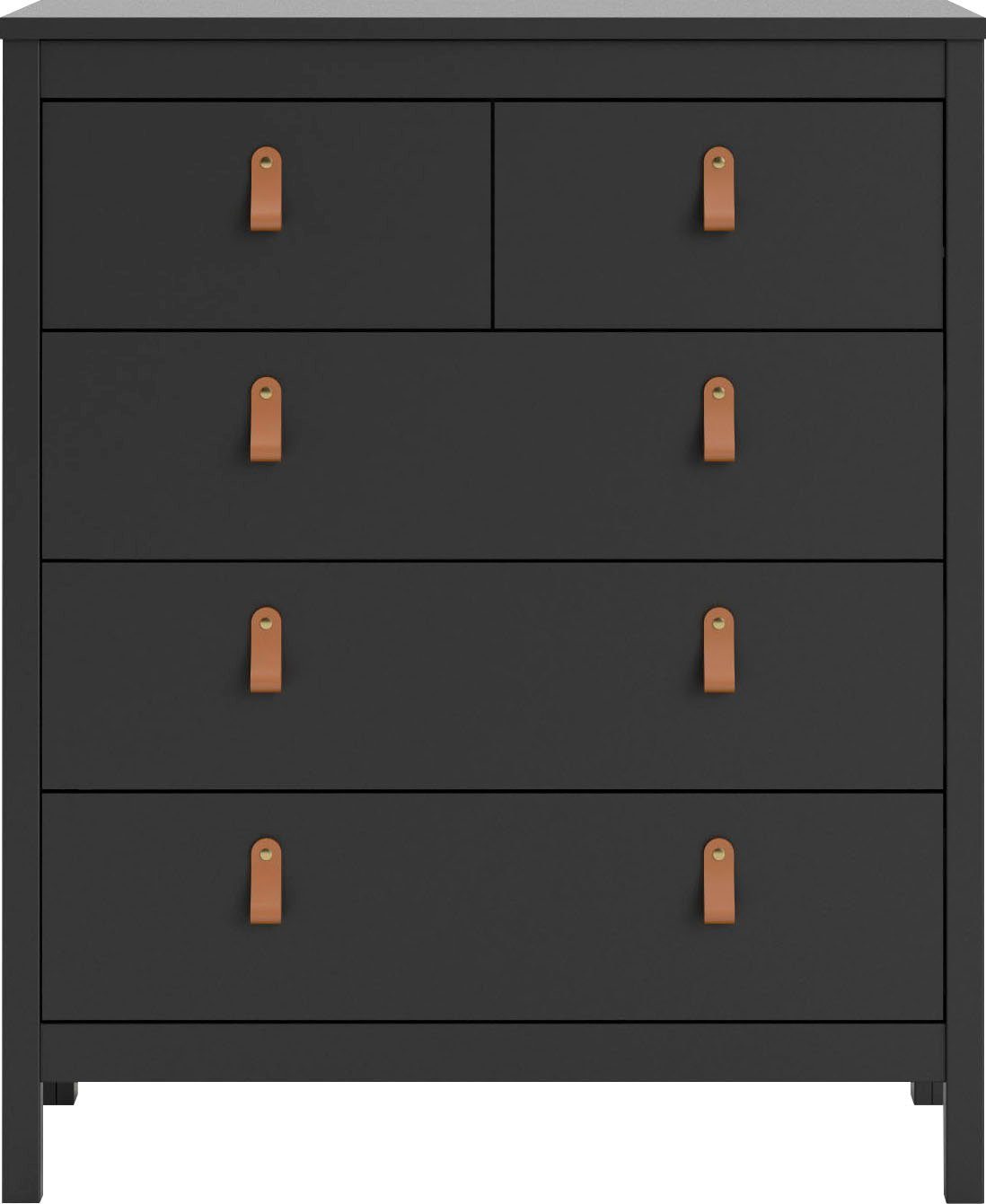 Home affaire Kommode Madrid, Aufbewahrung, Schubladenschrank, Stauraum, mit 5 Schubladen, Breite 82 cm, Höhe 99 cm
