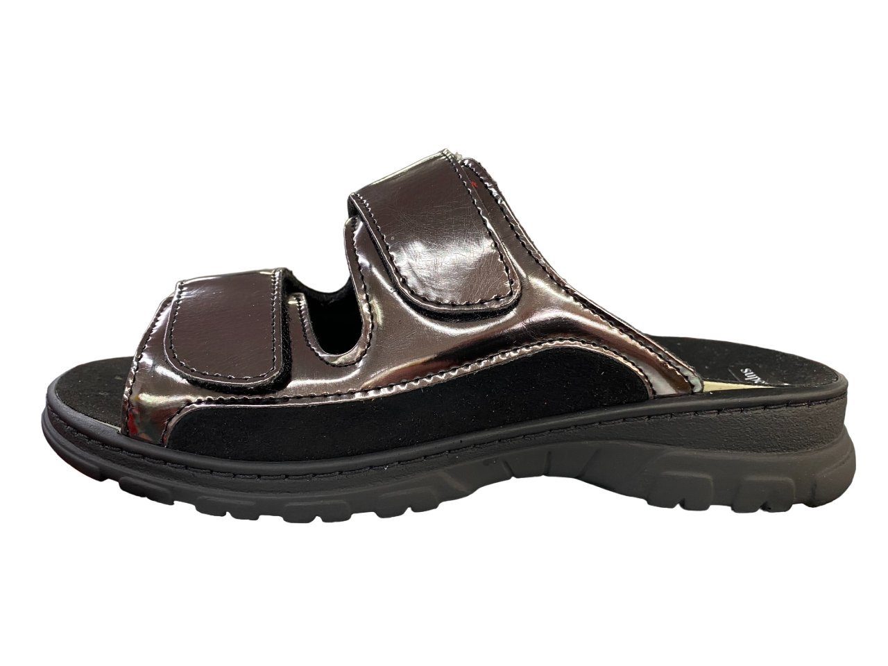 Algemare Damen Pantolette SUPERWEIT-STRETCH 4352-9999 metallic Clog