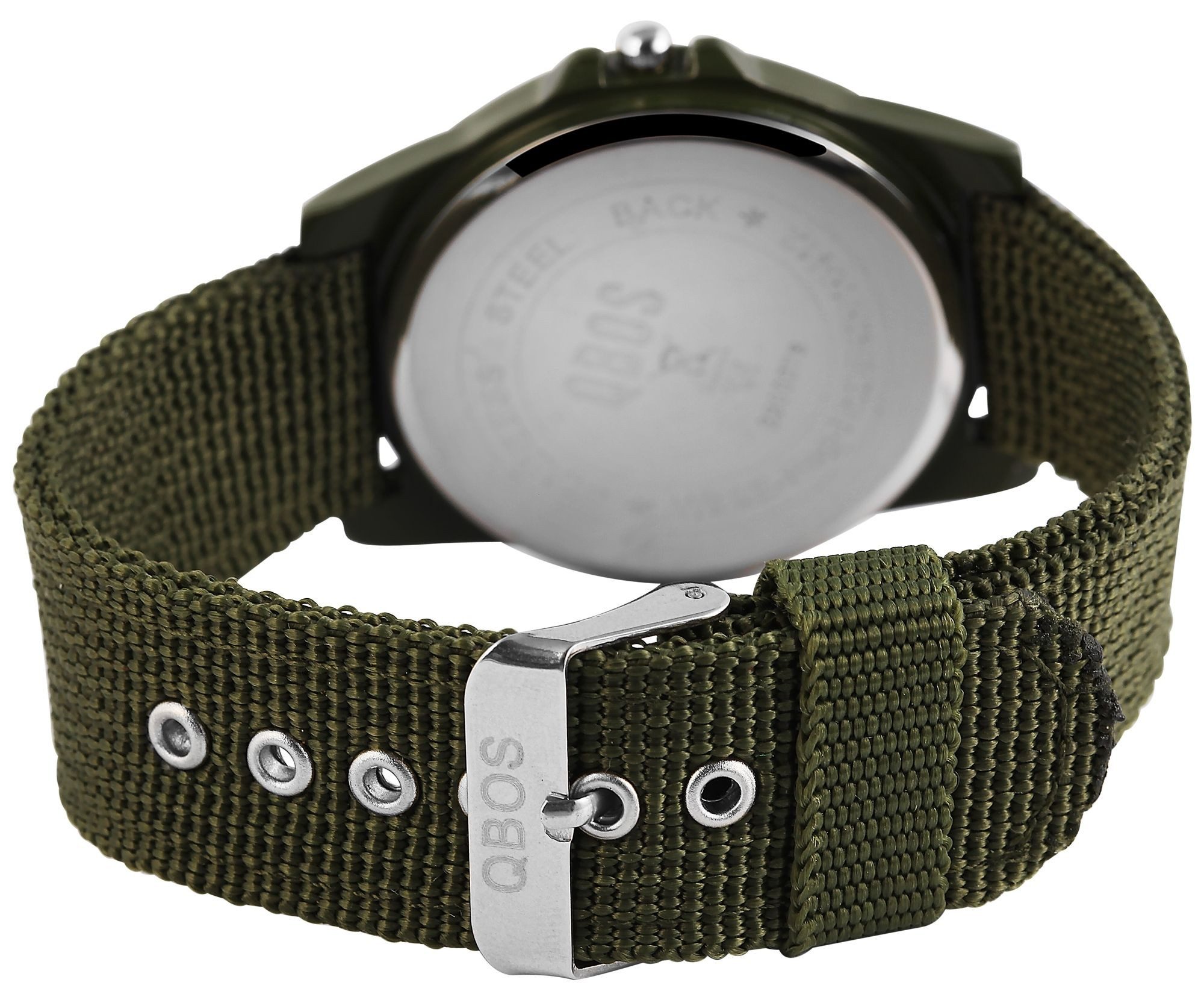 Qbos Quarzuhr Mineralglas, Herrenuhr Textil
