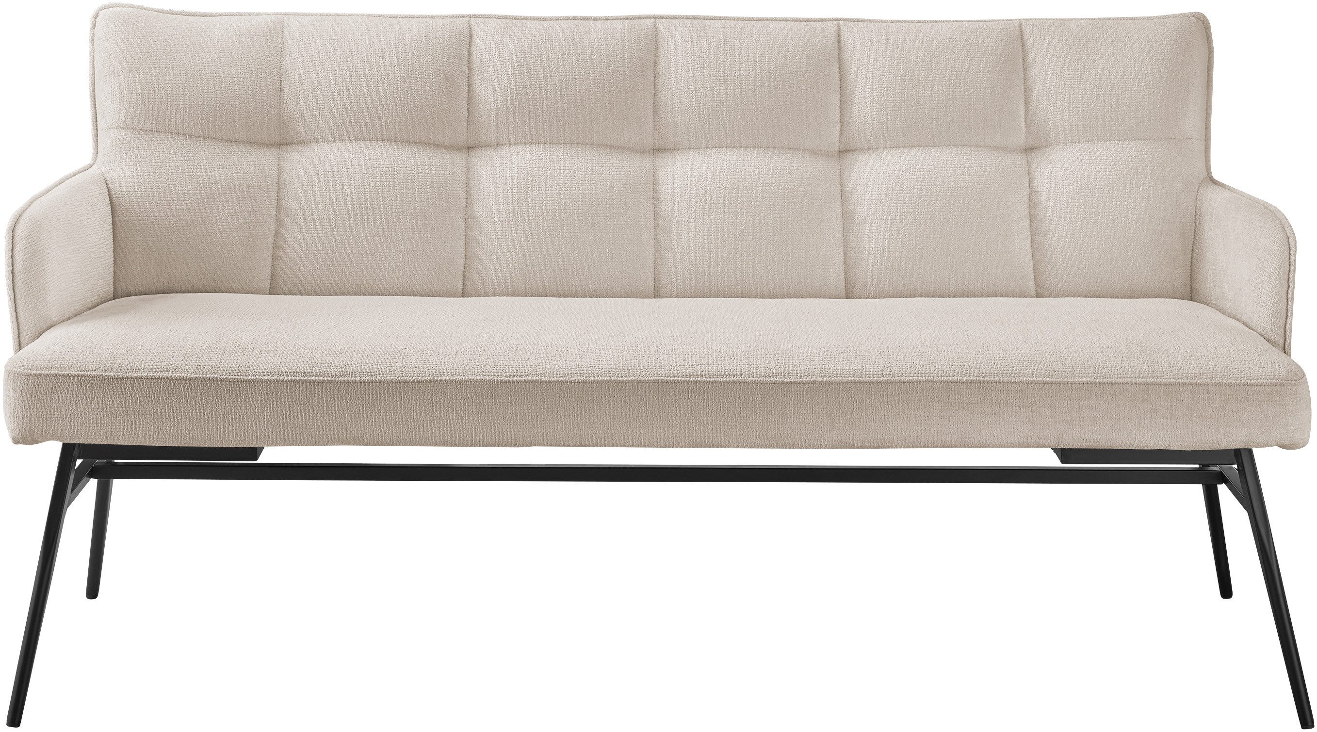 set one by Musterring Essbank Tucson (1-St), Micro-Taschenfederkern und schwarzes Eisen-Gestell für hohen Komfort