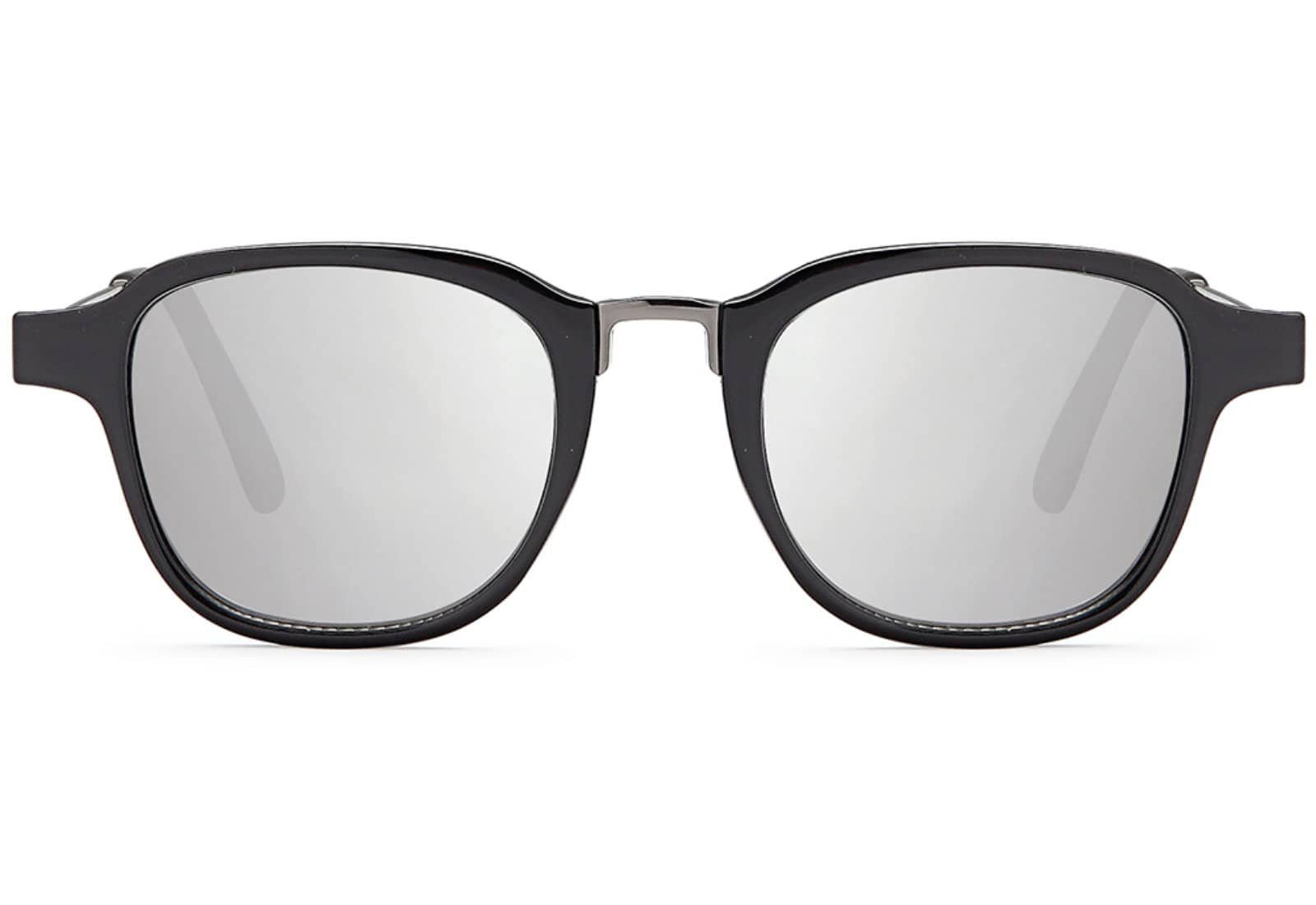 Schwarz Silber mit Linsen (1-St) Eyewear Zeitlos Metallrahmen Sonnenbrille schwarzen Moderne mit Retrosonnenbrille BEZLIT