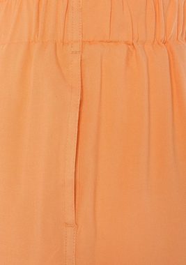 LASCANA Paperbag-Hose mit Zierknöpfen und Elastikbund, Stoffhose