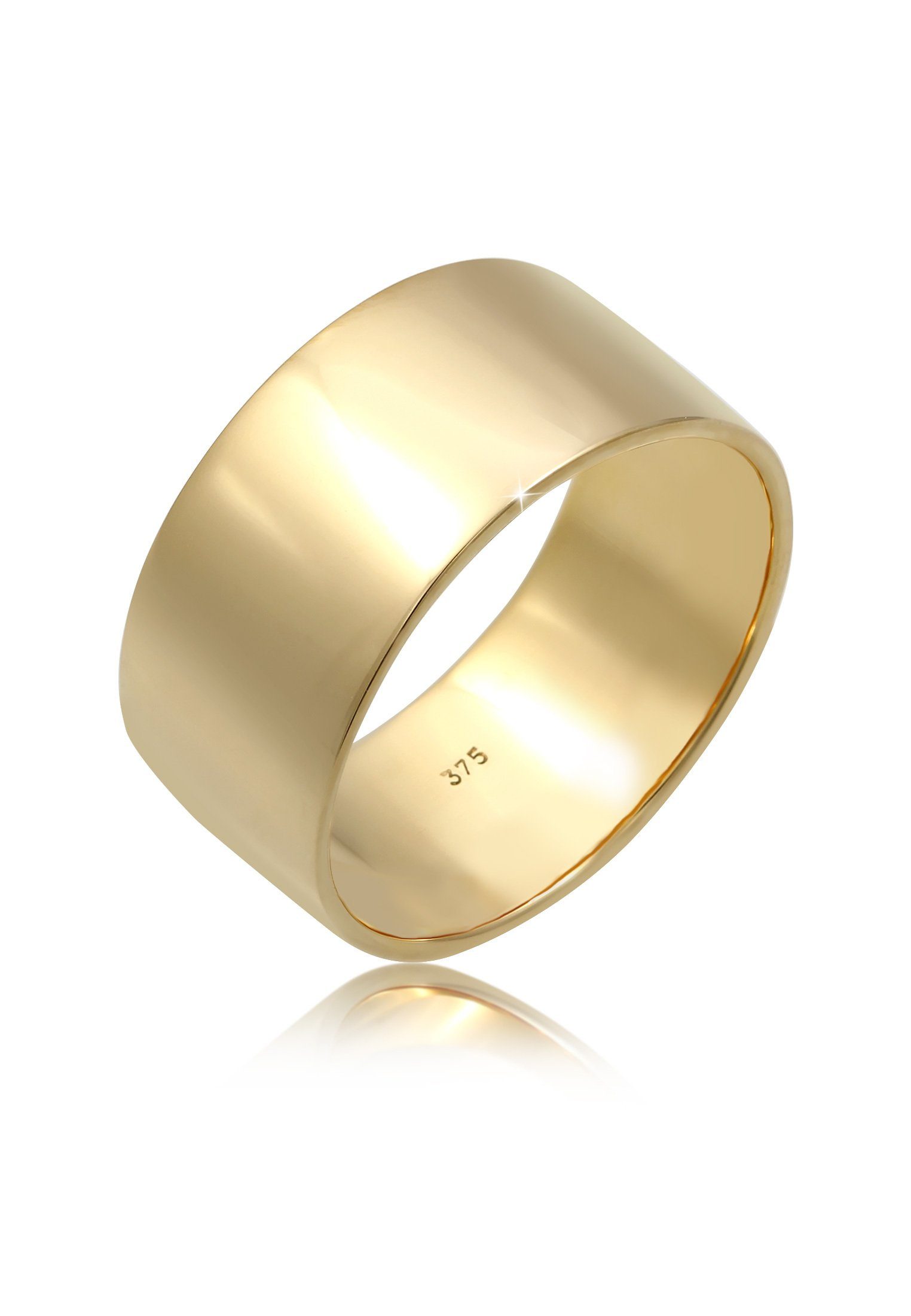 Elli Premium Fingerring Basic Bandring 375 Gelbgold