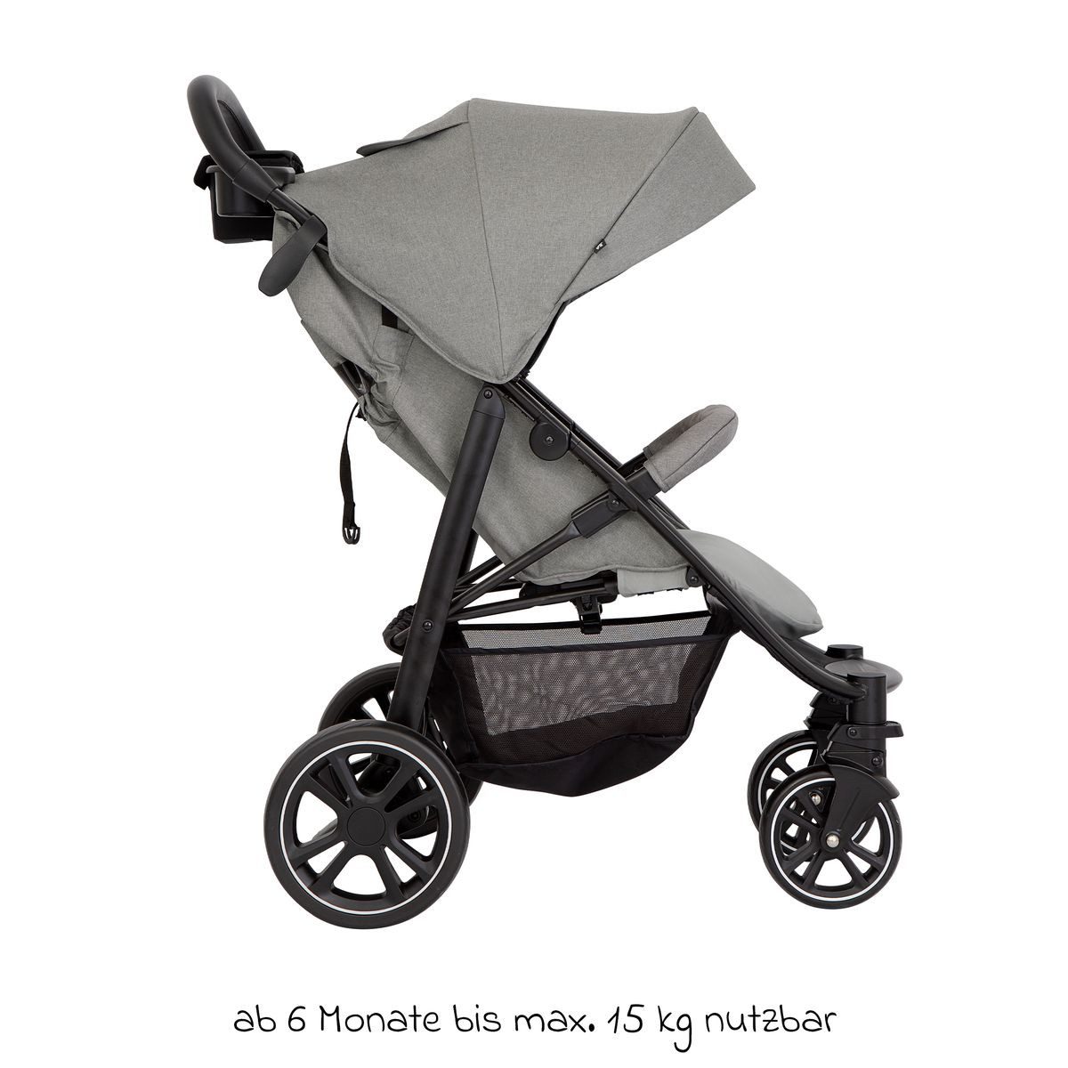 Graco Kinder-Buggy Eezefold DLX - Lunar, Reisebuggy, Sportwagen mit Einhand-Faltmechanismus & Regenschutz