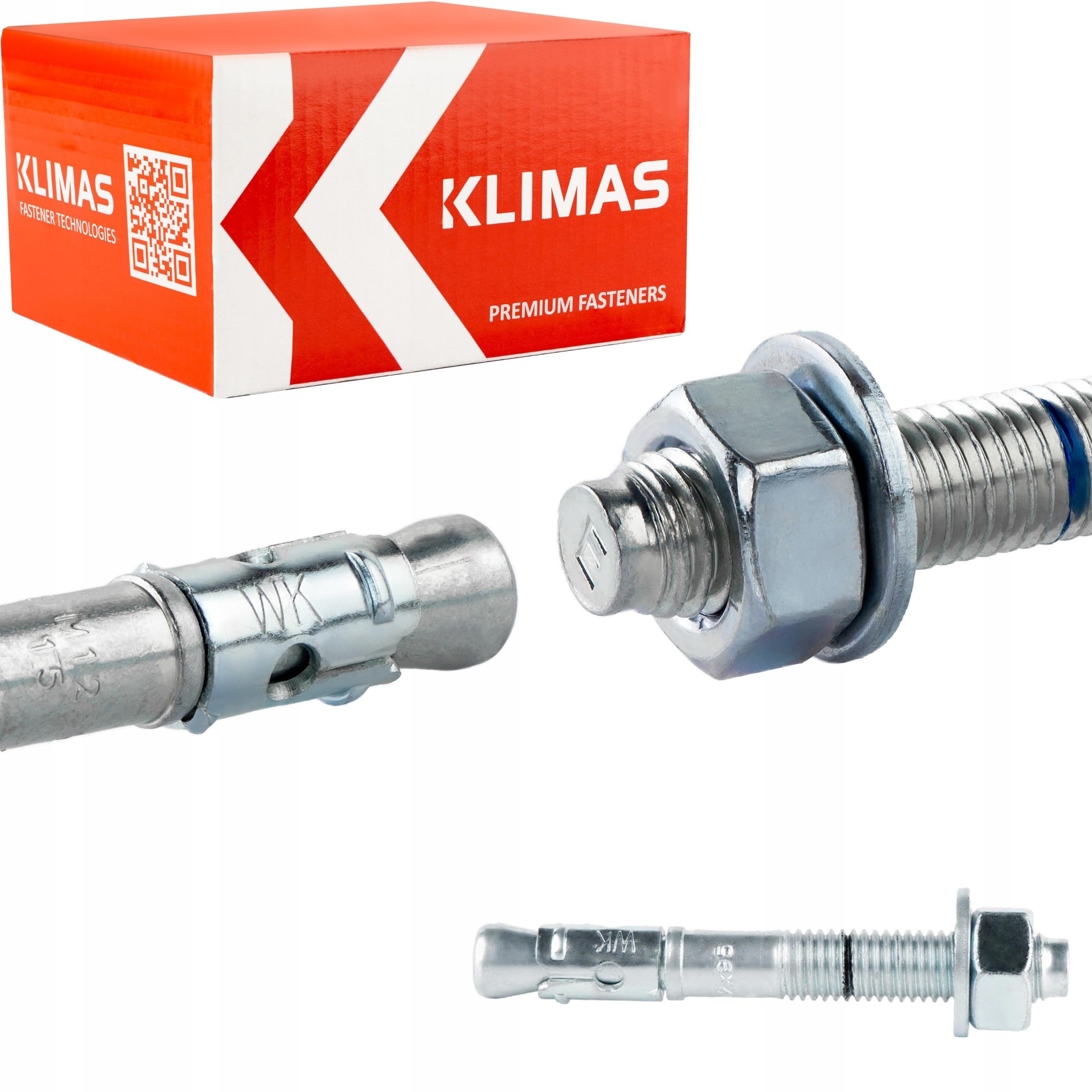 Klimas Schrauben- und Dübel-Set LE-ZN Mechanischer Anker Stahlanker Schwerlastdübel verzinkt, (25 St)