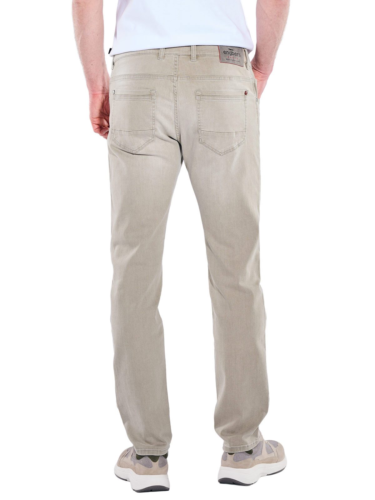 Engbers Stretch-Jeans Herren Jeans 5-Pocket Superstretch, Beige – Bild 2 von 3
