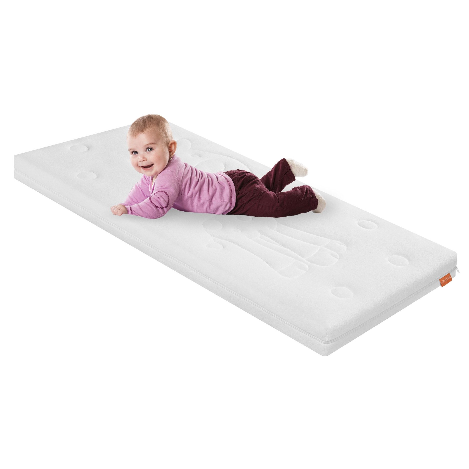 Babymatratze Premium Duo Lotta, sleepling, 10 cm hoch, unterschiedliche Liegeseiten für Babys und Kleinkinder