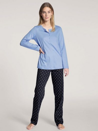 CALIDA Pyjama »Calida Damen Pyjama 43729 blau« (1 Stück, 1 tlg., 1 Stück) sehr beque,m