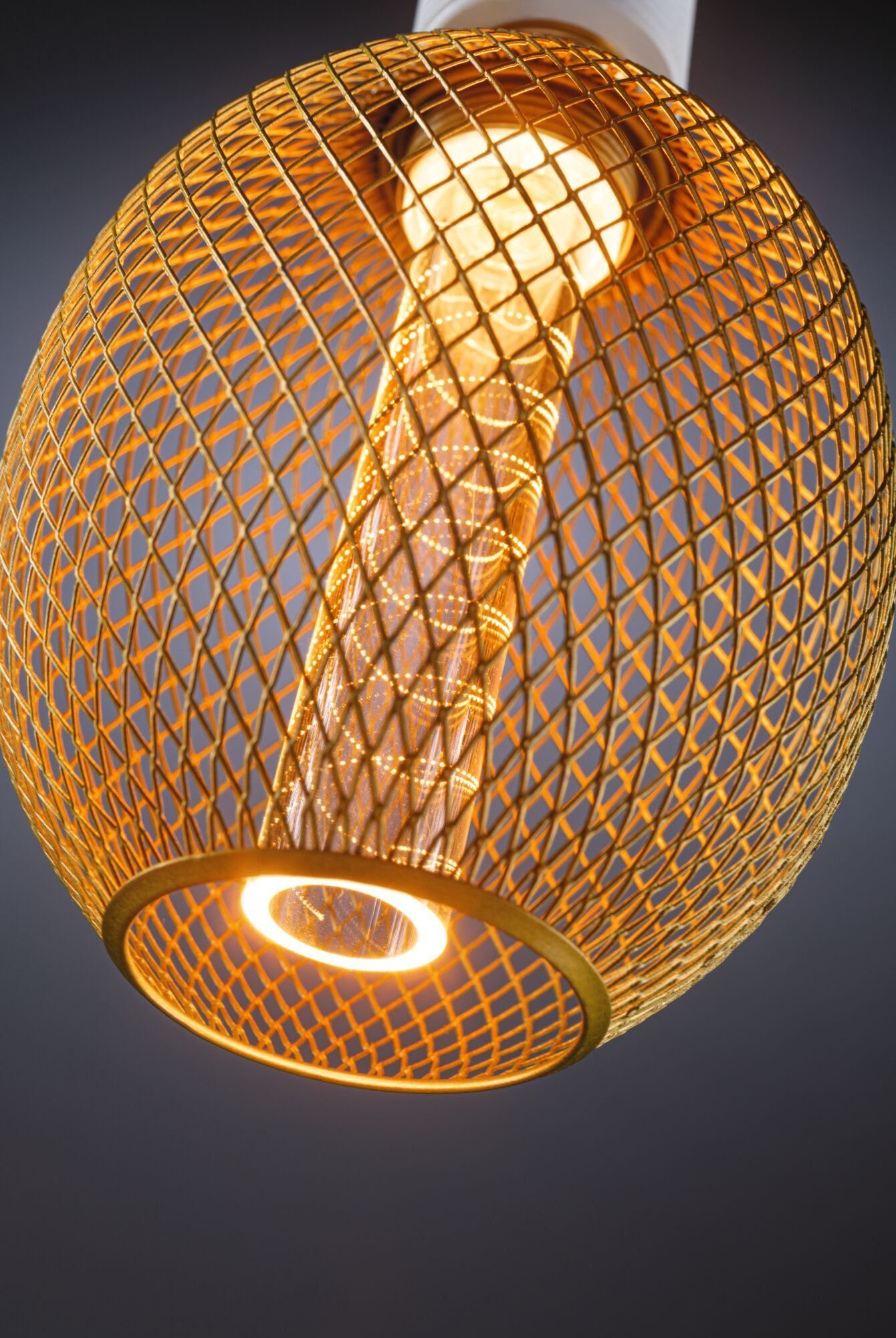 Paulmann LED-Leuchtmittel Metallic Glow Globe 4,2W 200lm messing Spiral 230V 1800K