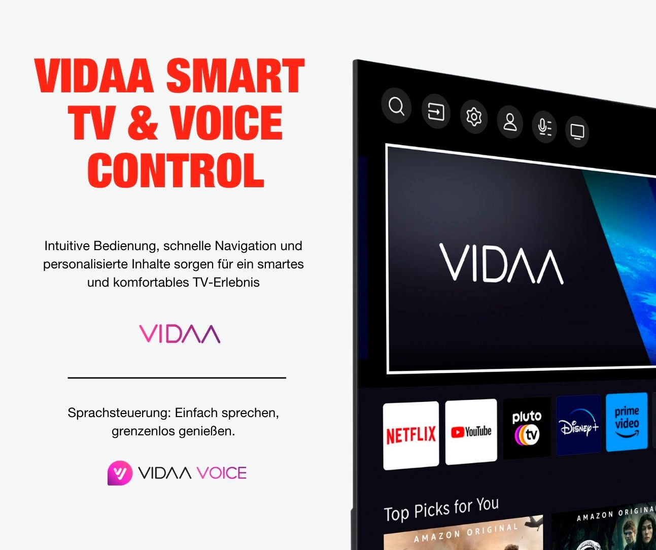 Telefunken D55U875M8CW LED-Fernseher (139 cm/55 Zoll, 4K Ultra HD, Smart-TV)