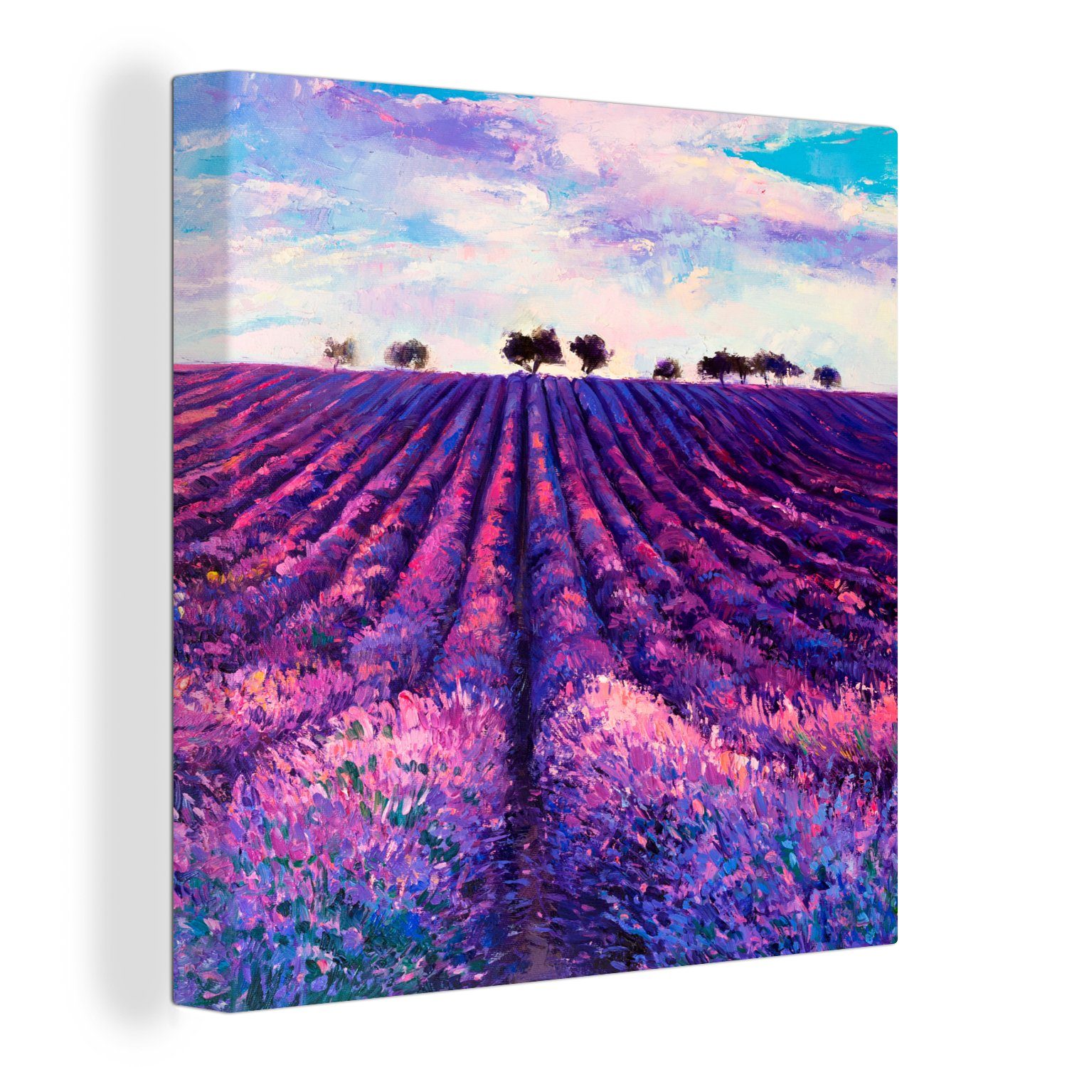 OneMillionCanvasses® Gemälde Ölfarbe - Malerei - Blumen, (1 St), Leinwand Bilder für Wohnzimmer Schlafzimmer | Gemälde