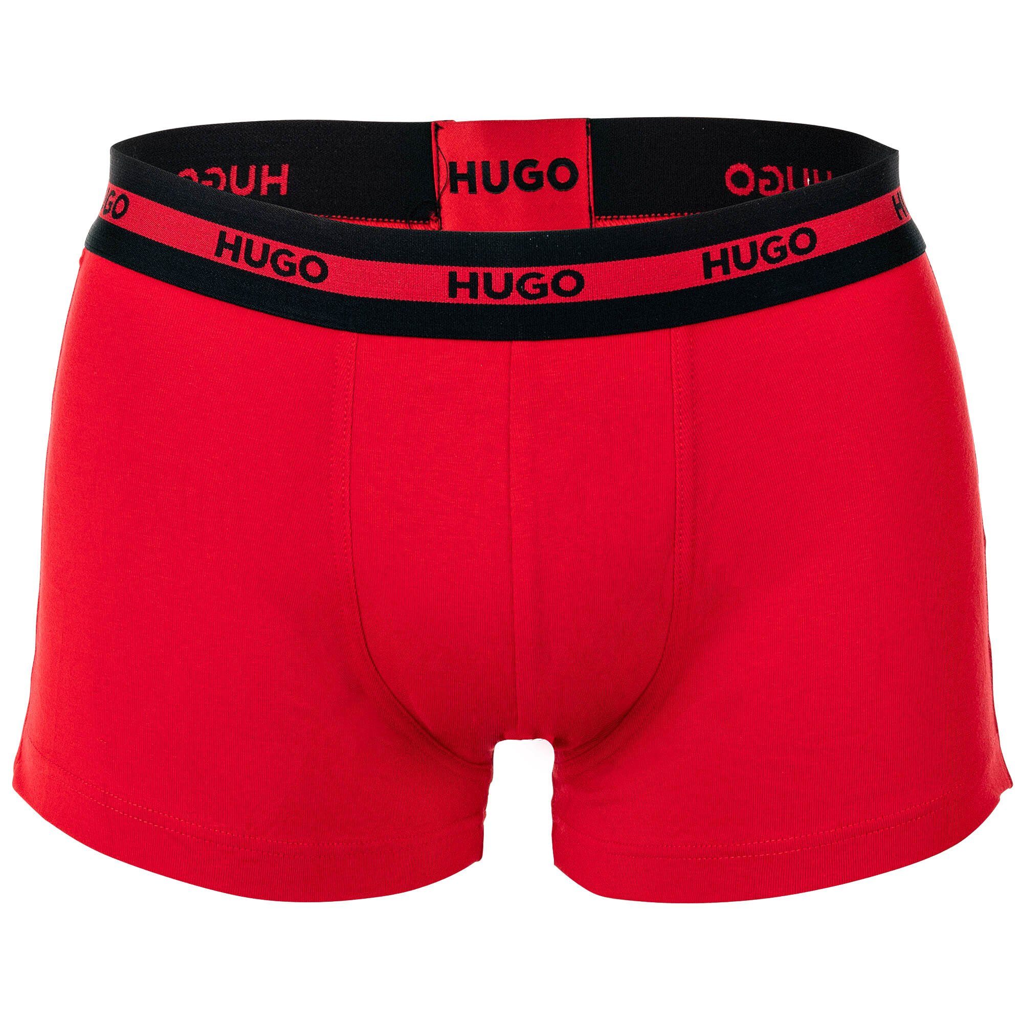 3er Rot/Blau/Schwarz Pack Boxershorts, TRUNK Boxer HUGO TRIPLET - Herren